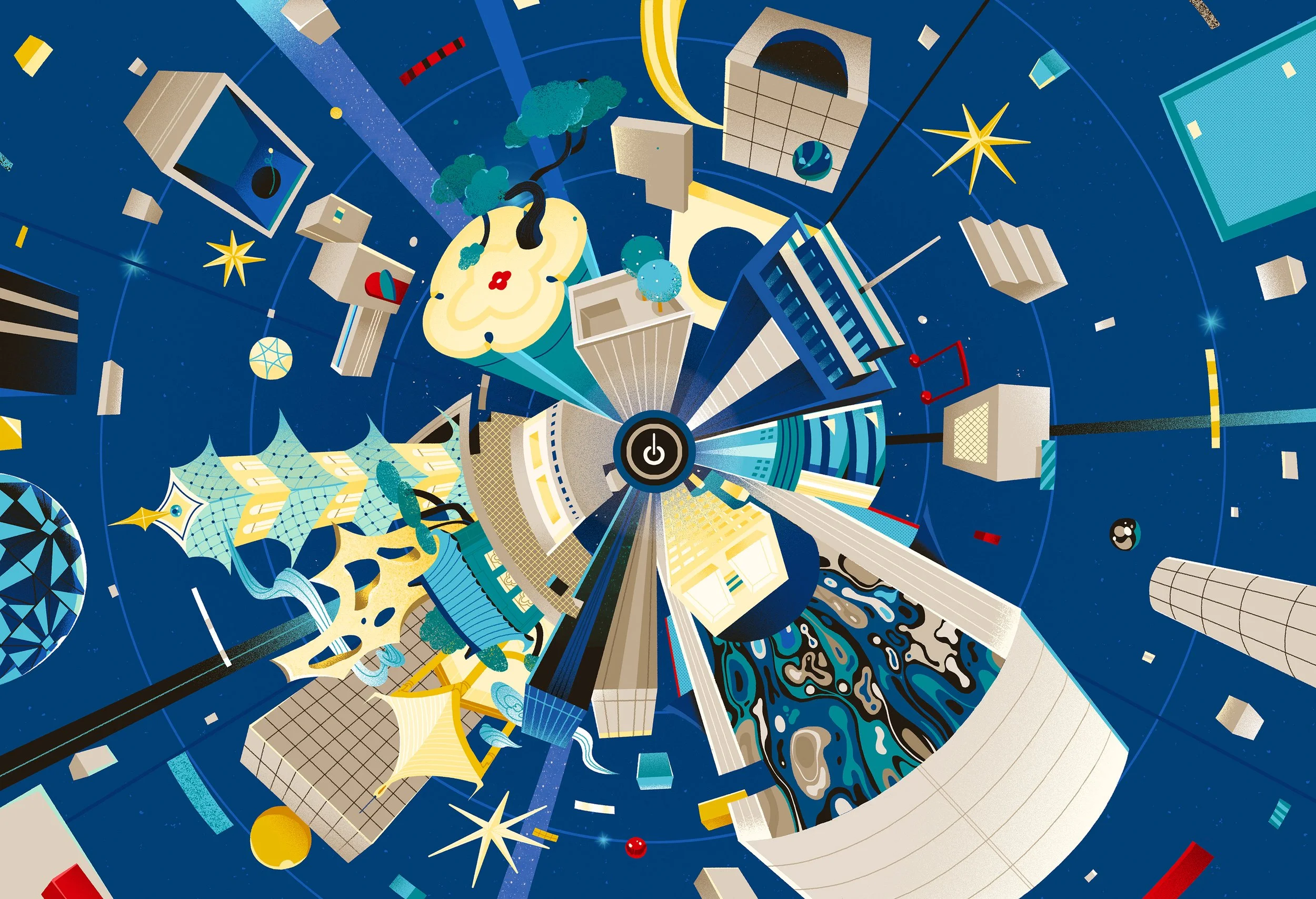 Modern Weekly Magazine Illustration