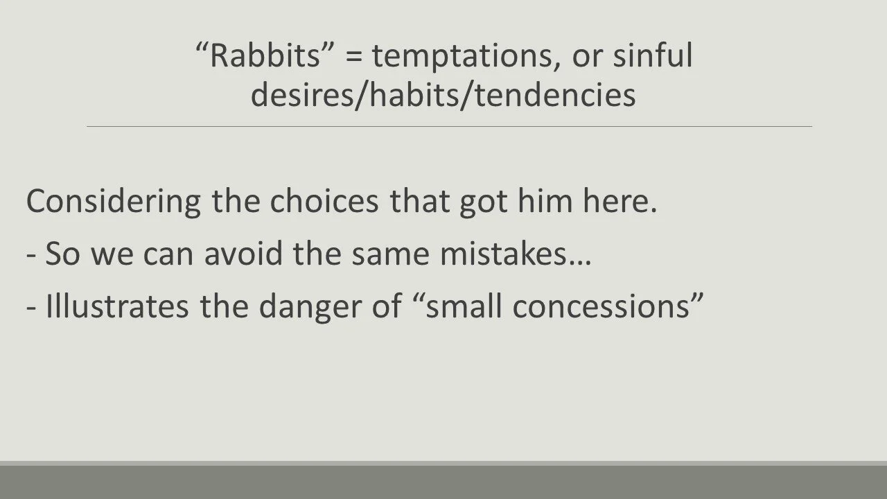 Mark "Hunting the Rabbits" in Your Christian Life — Faith Bible Church