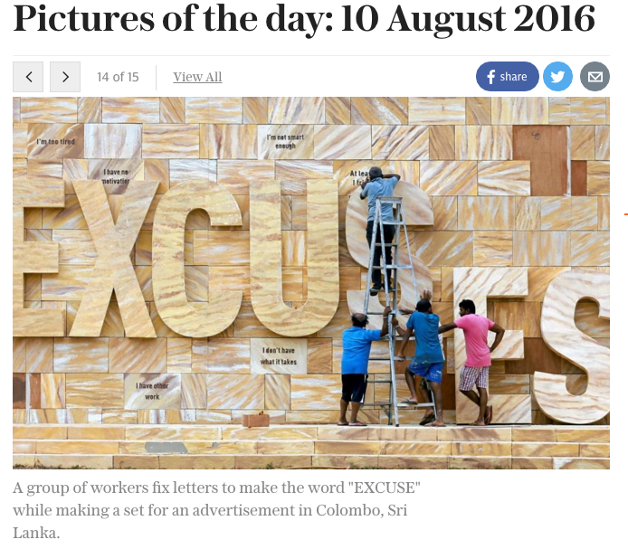 We built a massive monument on Galle Face Green, Colombo’s city heart where everyone gathers on the weekends. The making-of was documented by The Guardian and was talked about all the in way in the UK