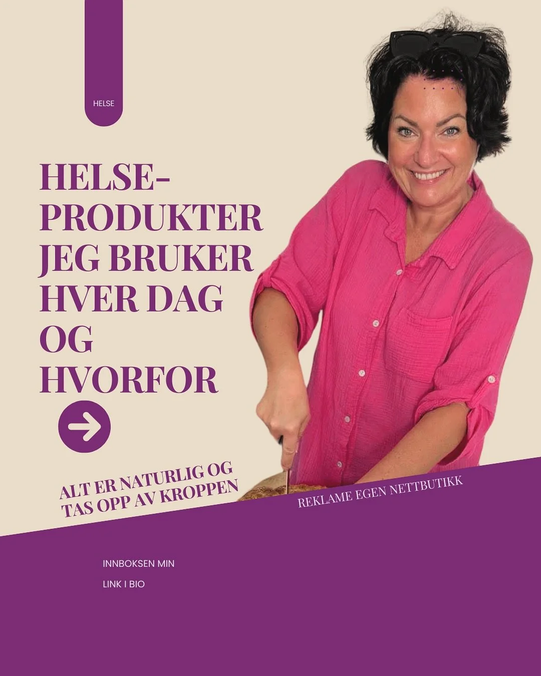 AD egen nettbutikk. 
Norske produkter utviklet og produsert i Norge. Alt naturlige ingredienser og produkter jeg ikke kommer &aring; slutte til &aring; ta. 

No brainer for meg &aring; anbefale de til andre fordi jeg &oslash;nsker &aring; ta dem selv