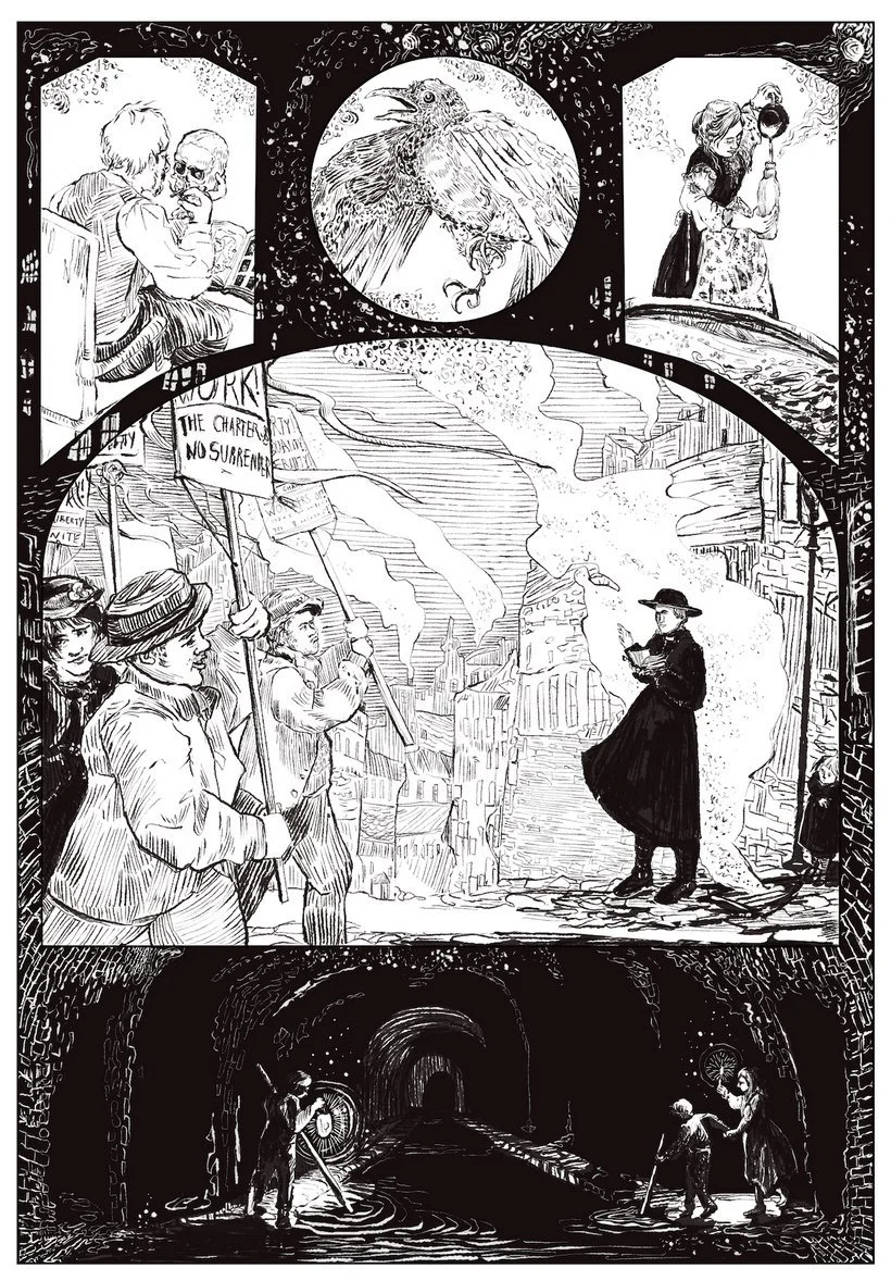 Artwork from The Between handbook