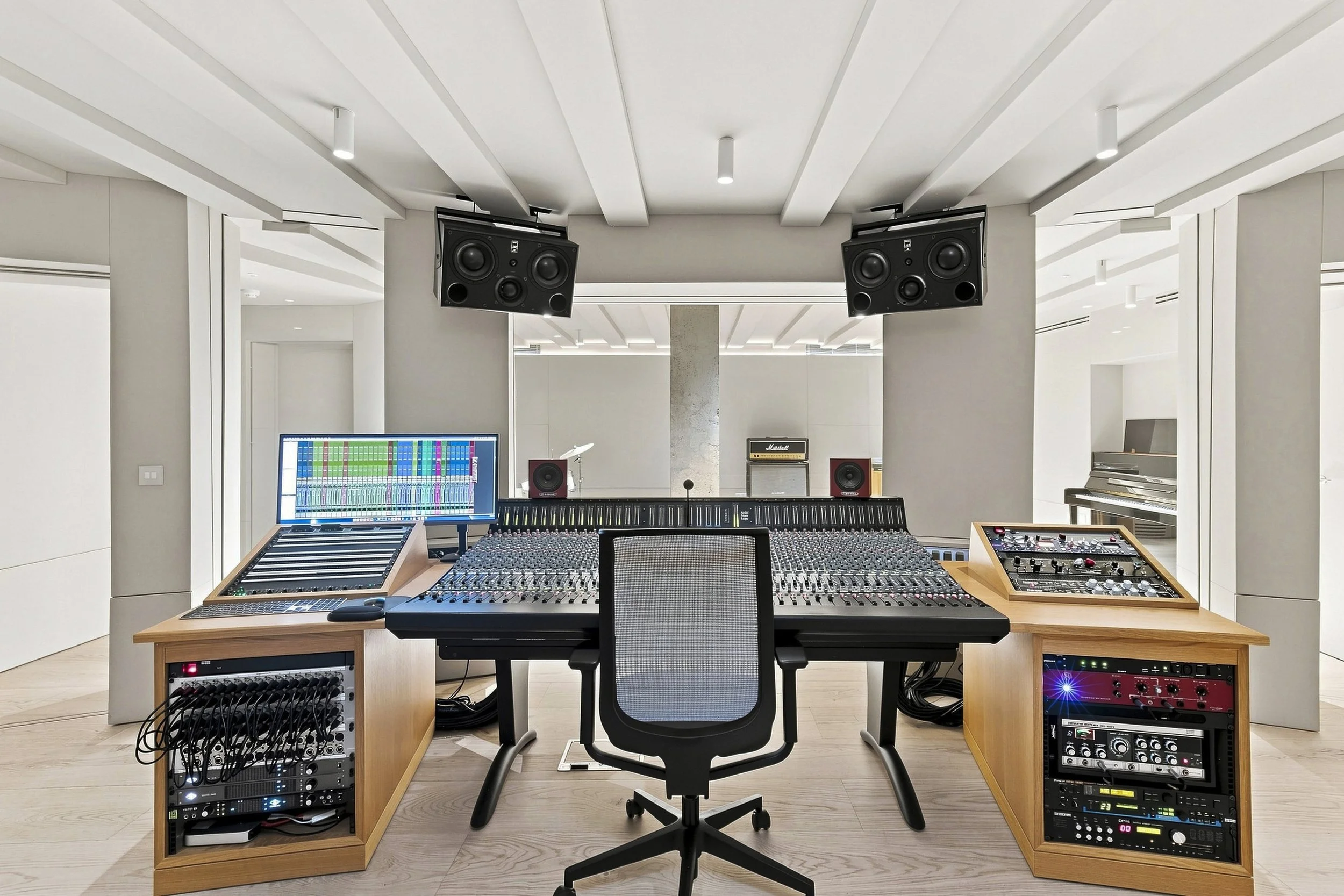  Yellow Technology designed studio furniture for SSL mixing console 