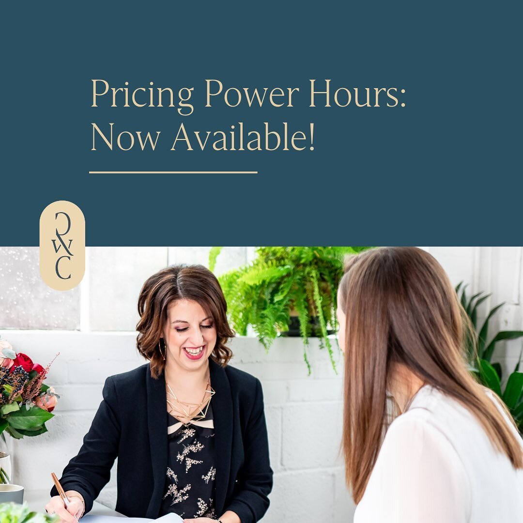💥 Power Pricing Hours 💥 

Hands up if you&rsquo;ve ever been guilty of the &lsquo;close your eyes and hope for the best&rsquo; approach when it comes to your pricing strategy?! 🙋&zwj;♀️ Don&rsquo;t worry - most of us have been there!

Taking all p