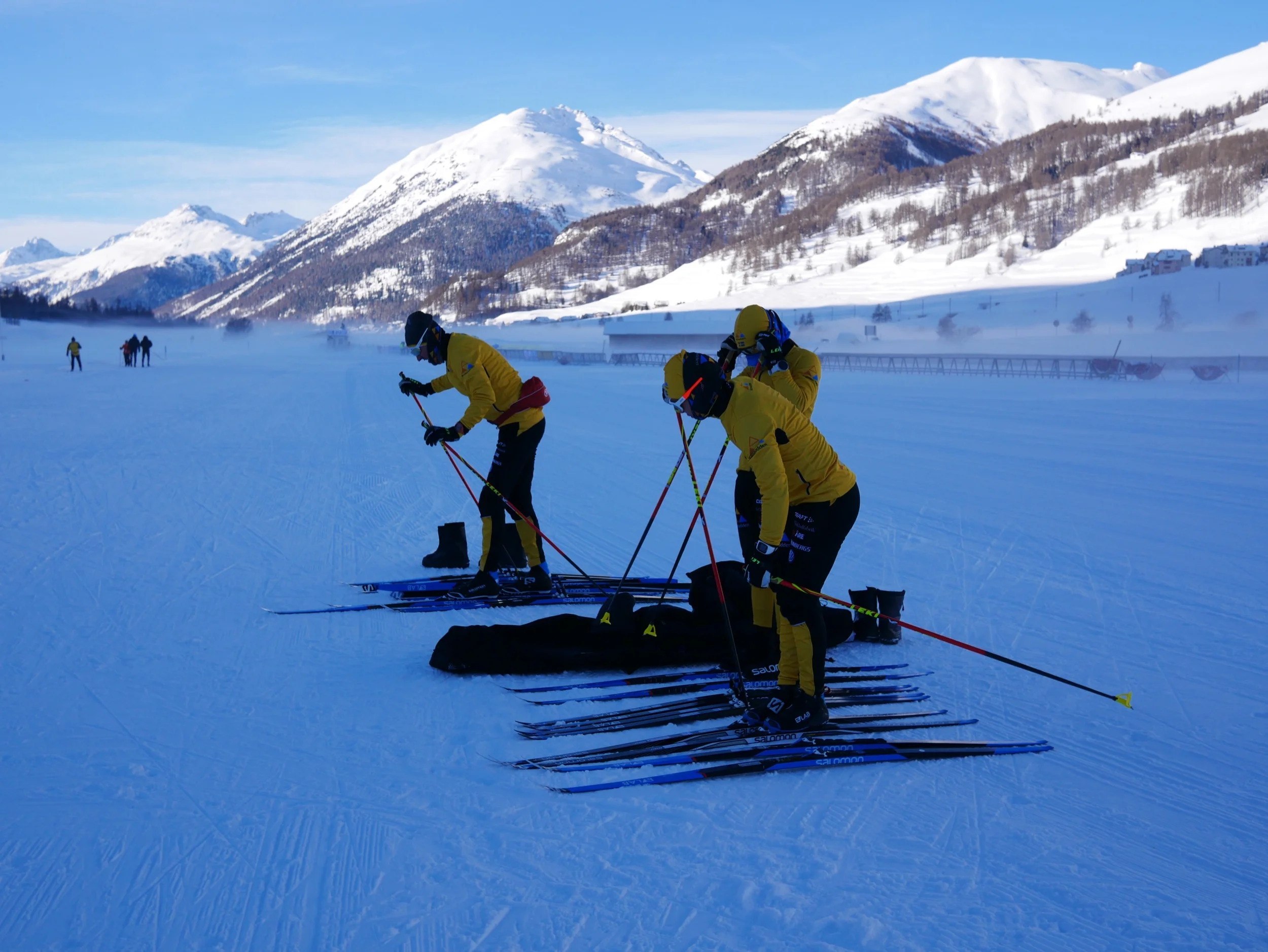 Skidtest dagen före.