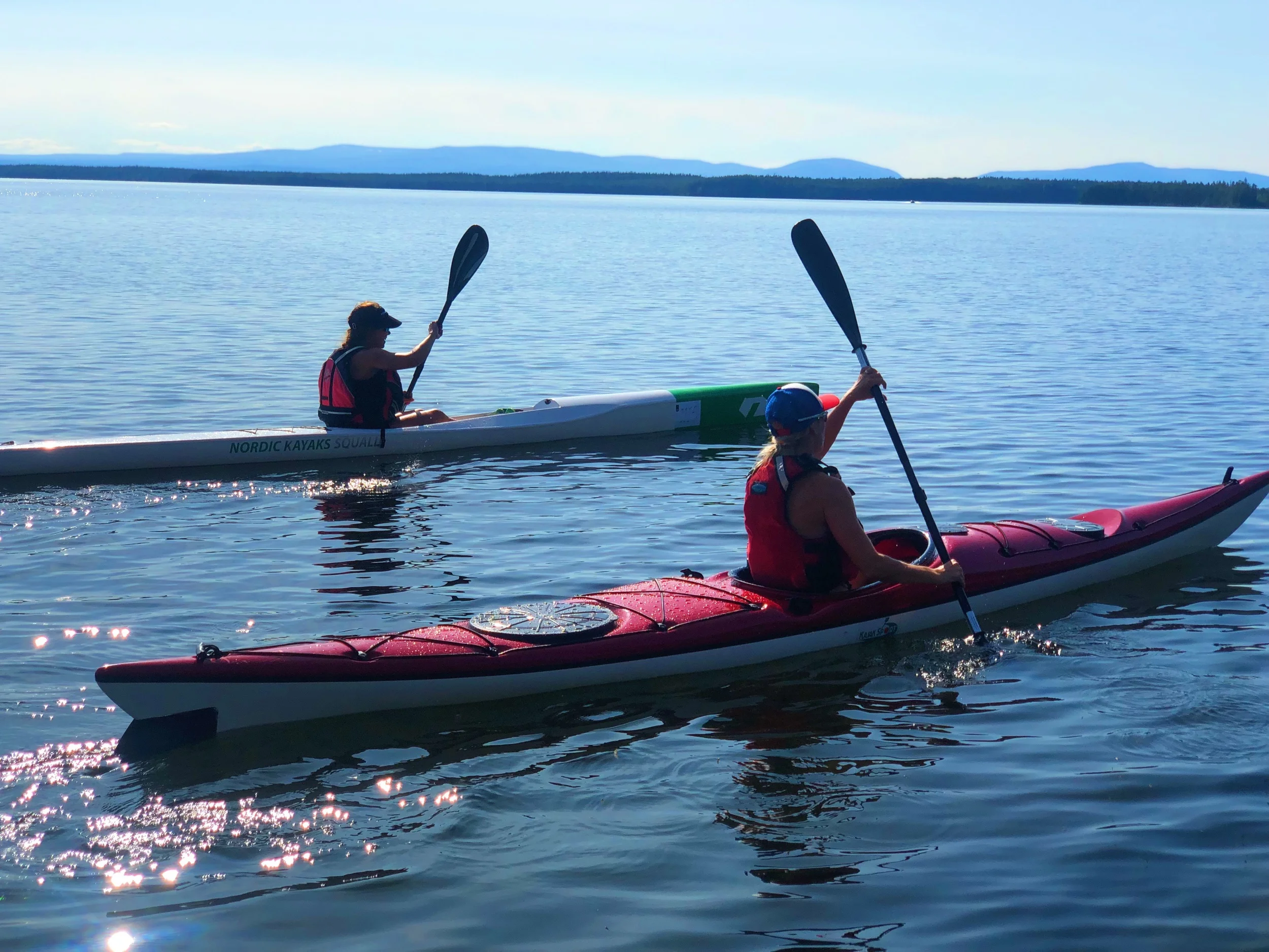 Paddling på Storsjön. En sån där drömdag!