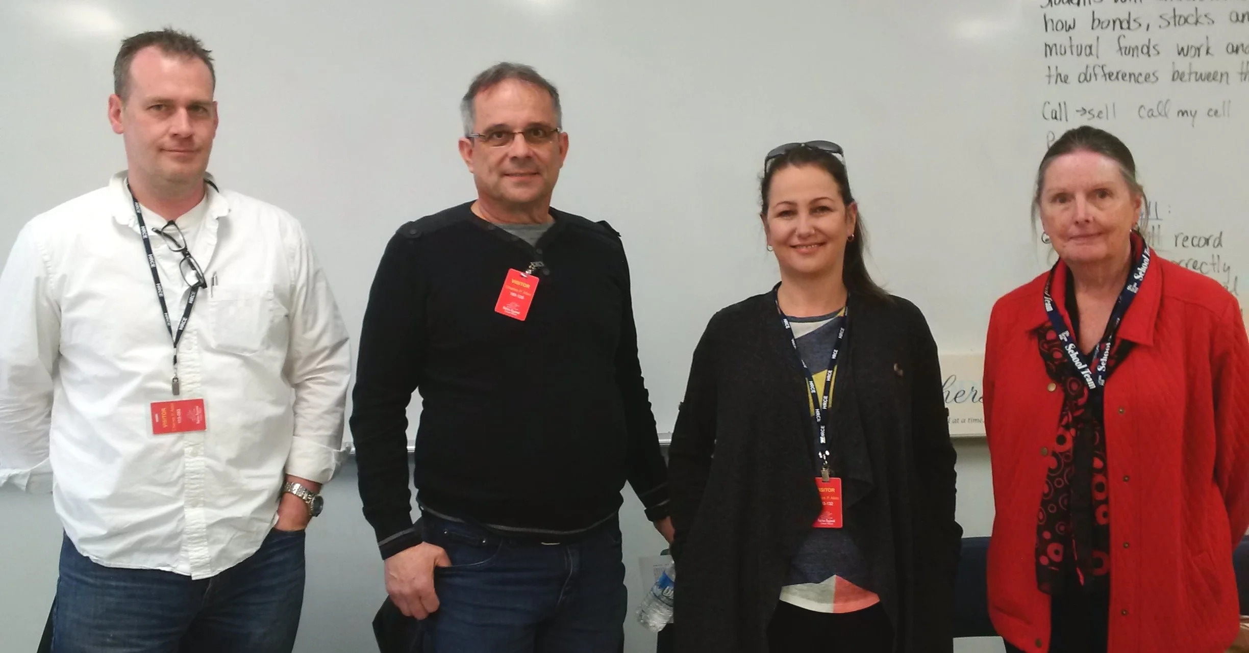 L-R Mark MacDonald, AR Webber Properties Limited, Mike Burgess, Basin Apartments, Michelle Waye, Director of Consumer Programs, Service Canada, Residential Tenancy Program, Madeleine Dillon, Co-Chair, Cobequid Community Health Board