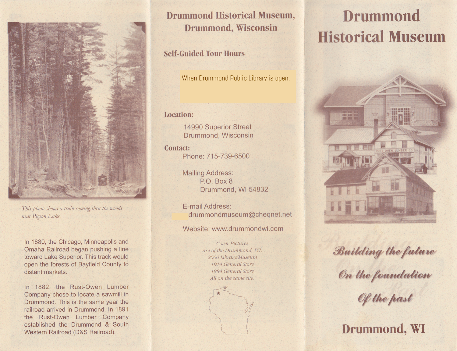 Drummond Historical Museum Brochure.png