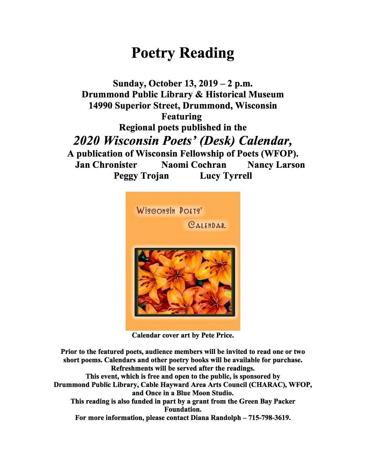 Poster for the event.