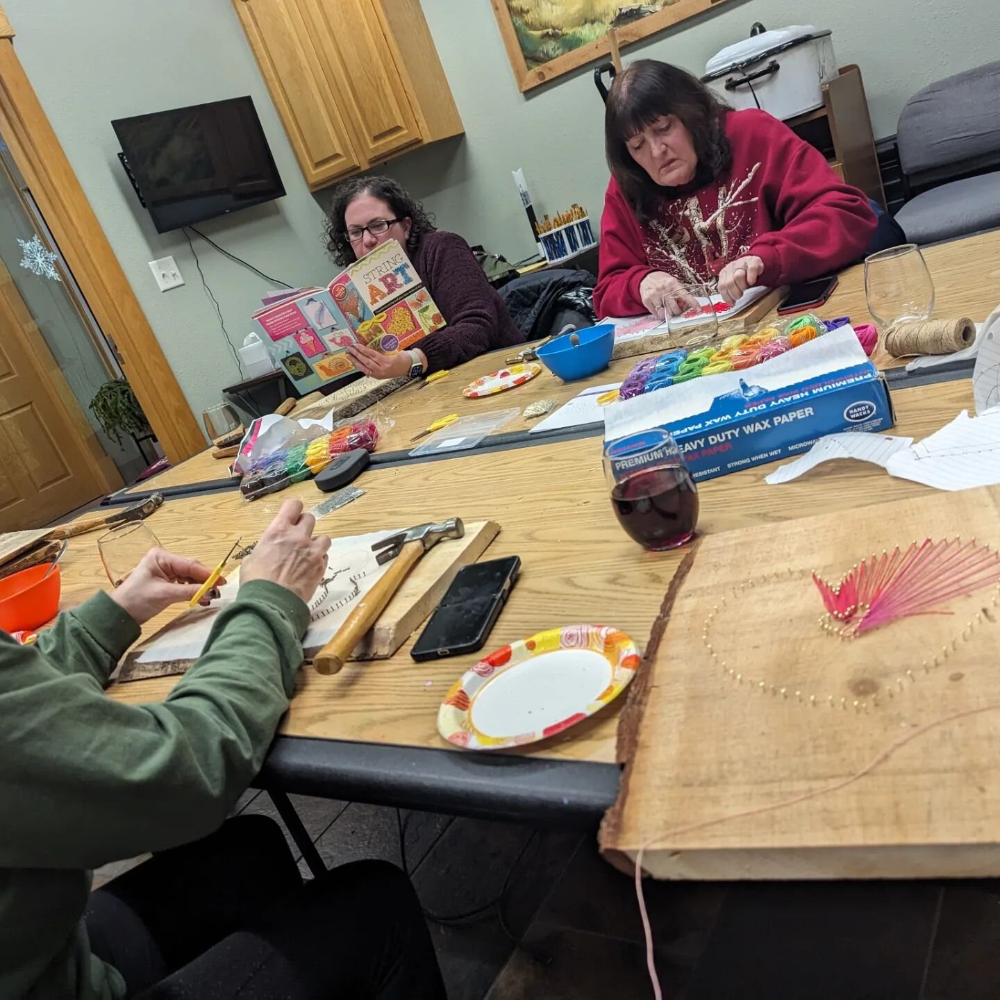 String Art was the Crafterhours theme of February. Next one will be March 15 &quot;Friyay&quot; 5:00pm,  theme mushrooms. Just wait and see. 
#librarieshavemorethanbooks #Crafterhours
#librariesrock #librariesofwisconsin