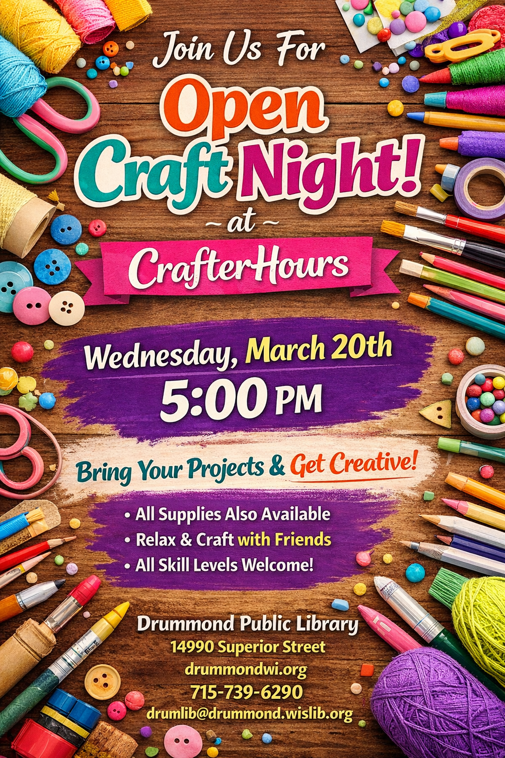 Open Craft for  Crafterhours 