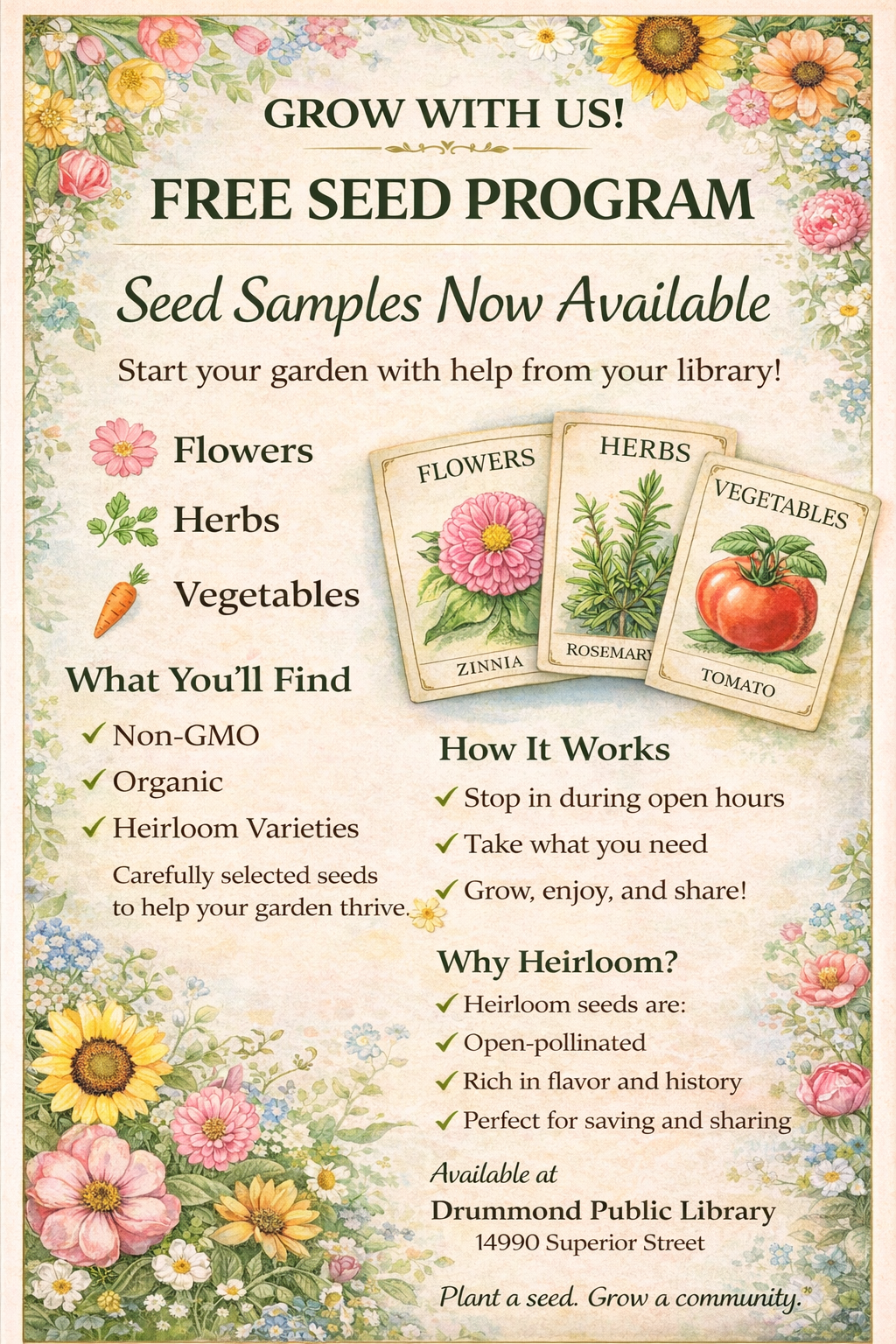 Free Seed Library Available 