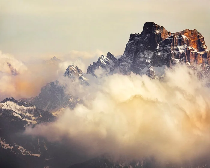 Shot from a cable car coming back down from a mountain top in The Dolomites. Cable cars can be a great way to get some brilliant images and the car itself can give you an interesting angle - although watch out for scuffs and marks on the window which can sometimes show up afterwards.