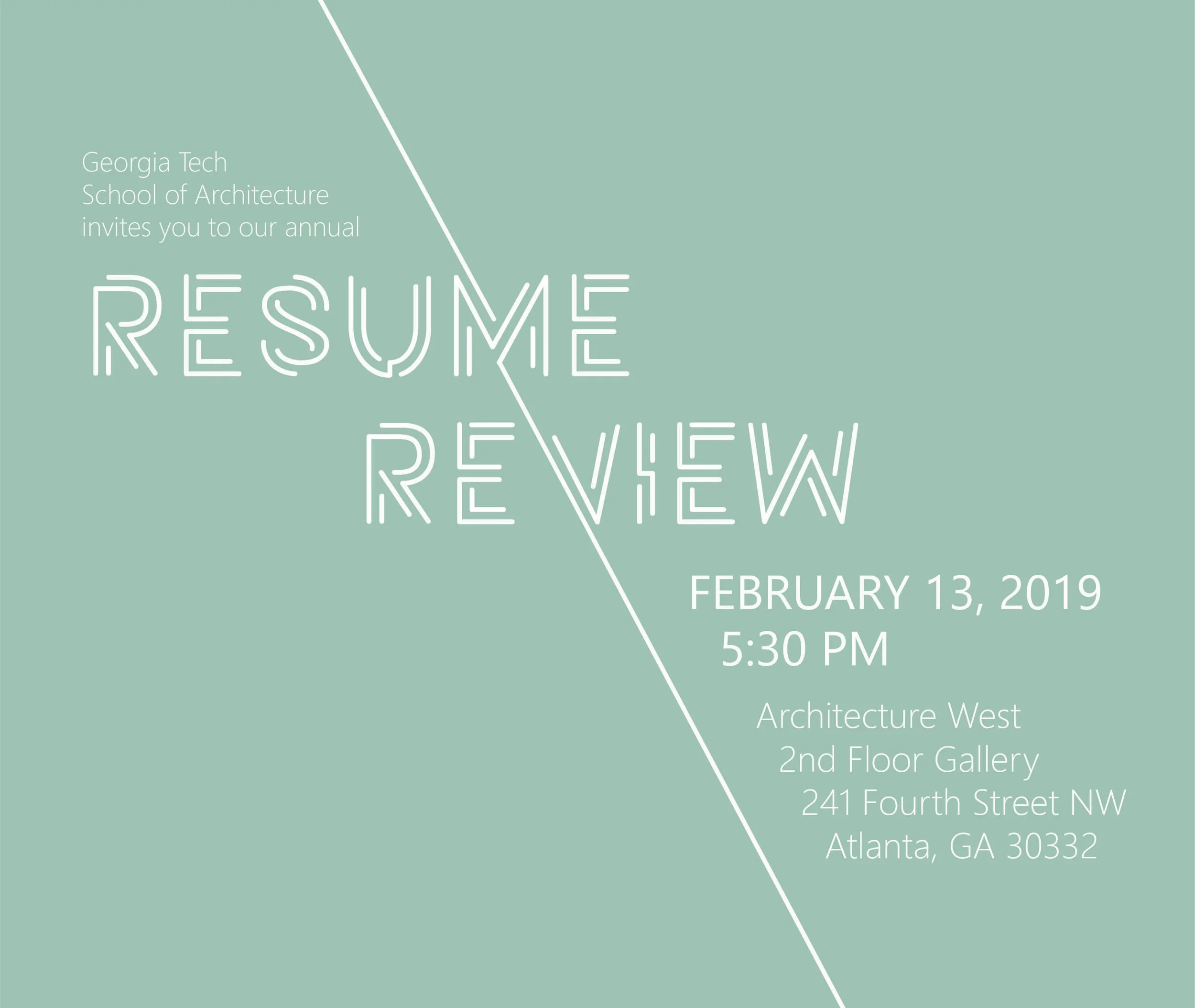 School of Architecture | Resume Review