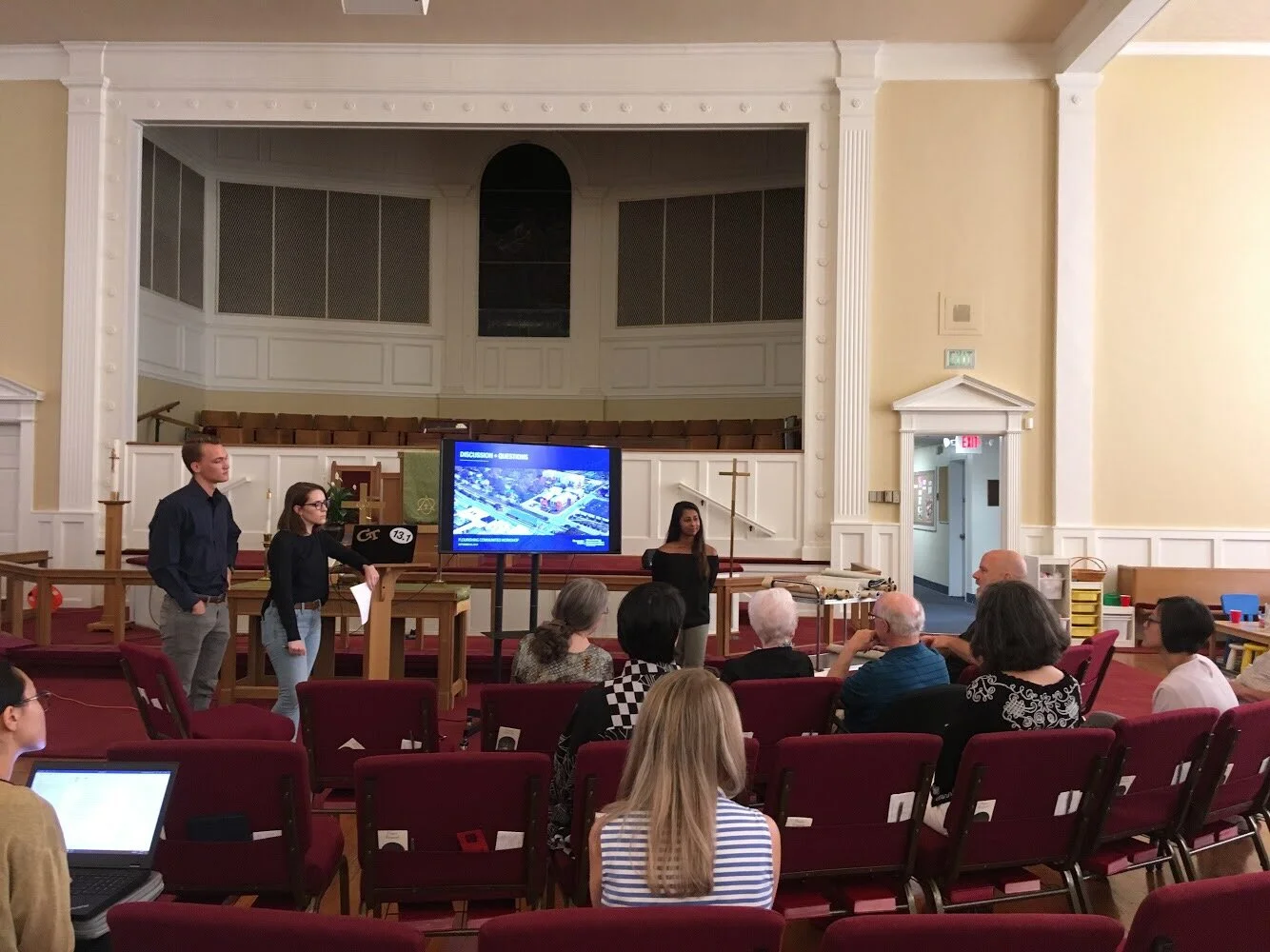 Emily presenting at College Park FUMC with Flourishing Communities Collaborative