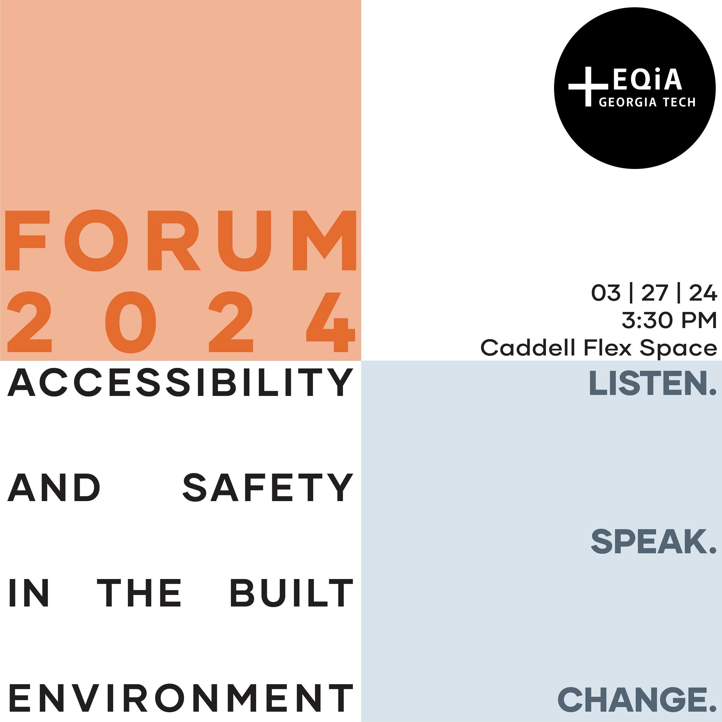 We are so excited to share this year&rsquo;s forum topic: &ldquo;Accessibility and Safety in the Built Environment&rdquo;. Join us on March 27th in the Caddell Flex Space for a passionate and educational conversation. We&rsquo;ve put together and inv