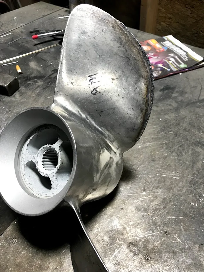 Step 4: Weld any crack or missing metal