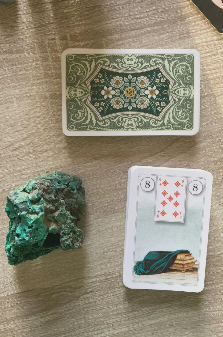 Lenormand Coffin card meanings and interpretations. Learn how to read the Lenormand Coffin card for general, love, business, money, health and other types of readings. In Lenormand decks, Coffin is a card which represents the death of relationships.