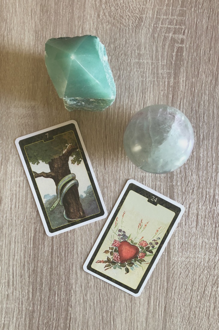 Lenormand Snake card combinations and interpretations. Learn how to combine the Lenormand Snake card for general, love, business, money, health and other types of readings. Here is how to combine Snake with Bouquet, Man, Child and Mice and other cards in your deck.