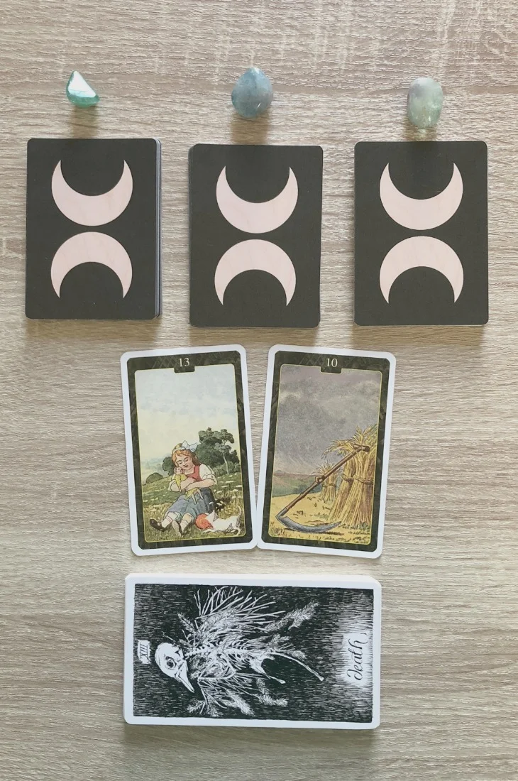 Lenormand Child card combinations and interpretations. Learn how to combine the Lenormand Child card for general, love, business, money, health and other types of readings. Here is how to combine Child with Heart, Bouquet, Snake, Dog and other cards in your deck.