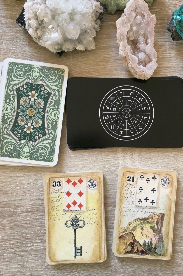 Lenormand Key card combinations and interpretations. Learn how to combine the Lenormand Key card for general, love, business, money, health and other types of readings. Here is how to combine Key with Anchor, Snake, Ship, Coffin and other cards in your deck.