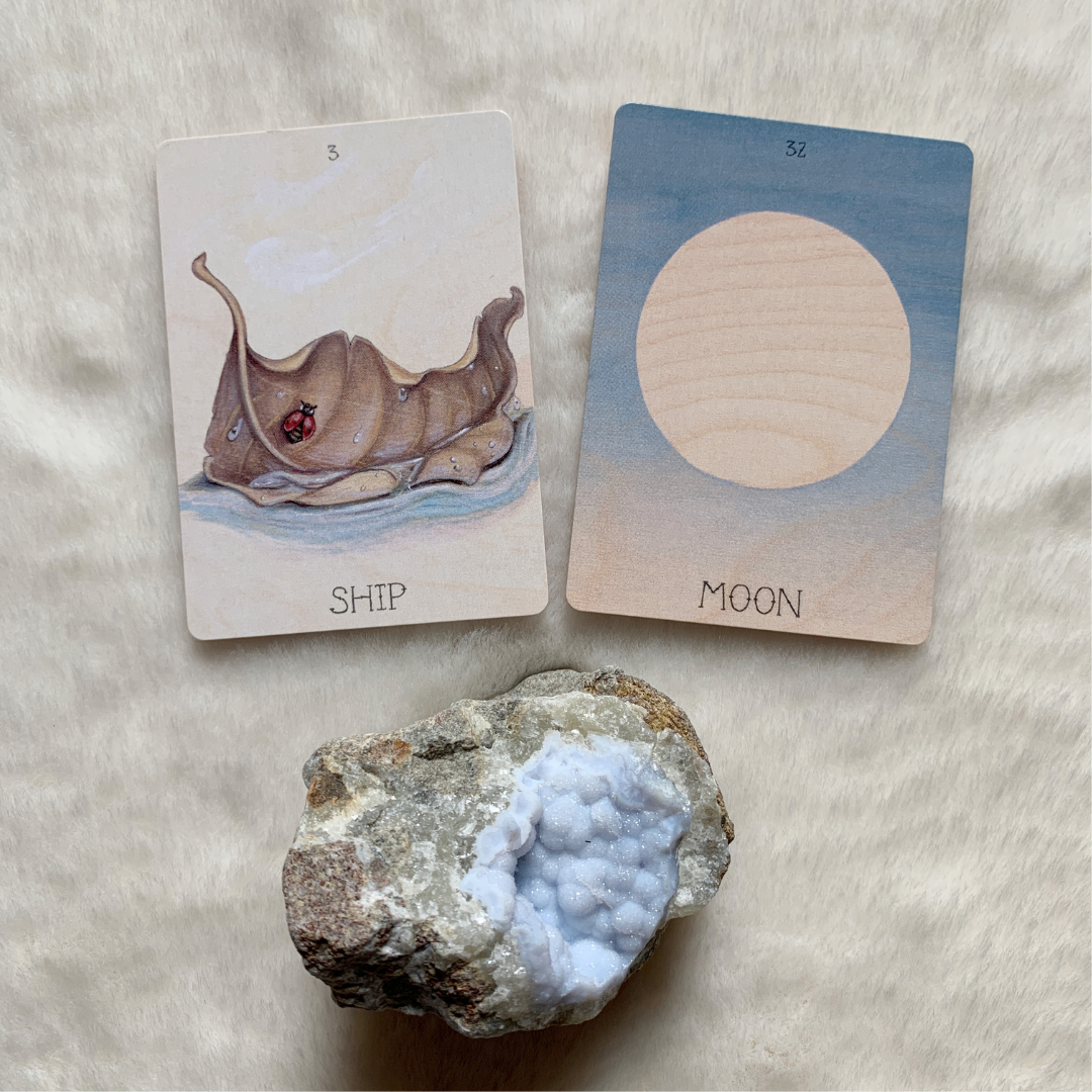 The Lenormand Ship combined with Moon can predict that you will travel either at night, or on a monthly basis.