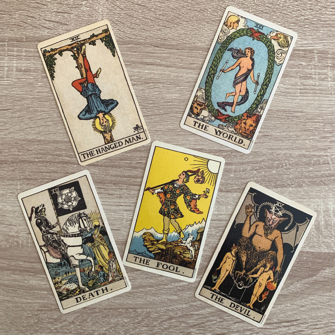 An an example of a Tarot card deck - The Rider Waite deck.