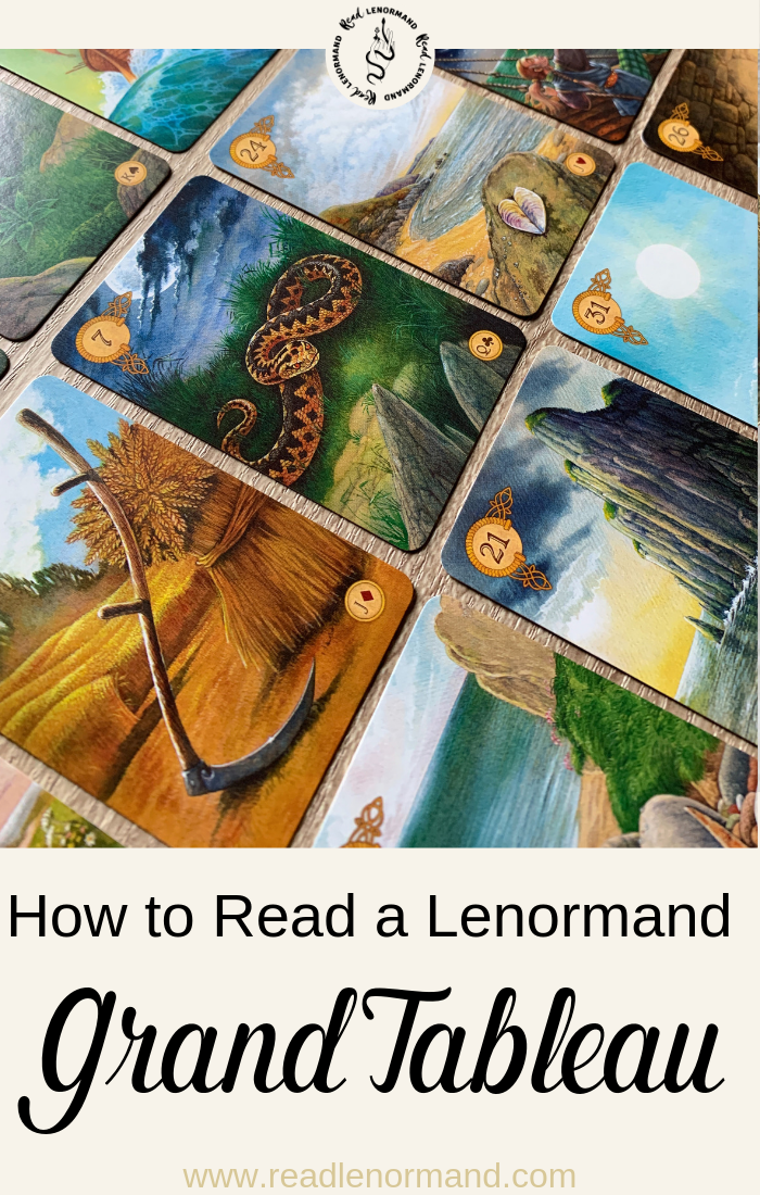 How do you read Lenormand grand tableaus spreads, also known as tables? In this blog post, we look at how to interpret this Lenormand divination spread for beginners, including the house meanings. This 36 card layout is suitable for beginners, and fortune tellers who are experienced in this thirty six card reading system.