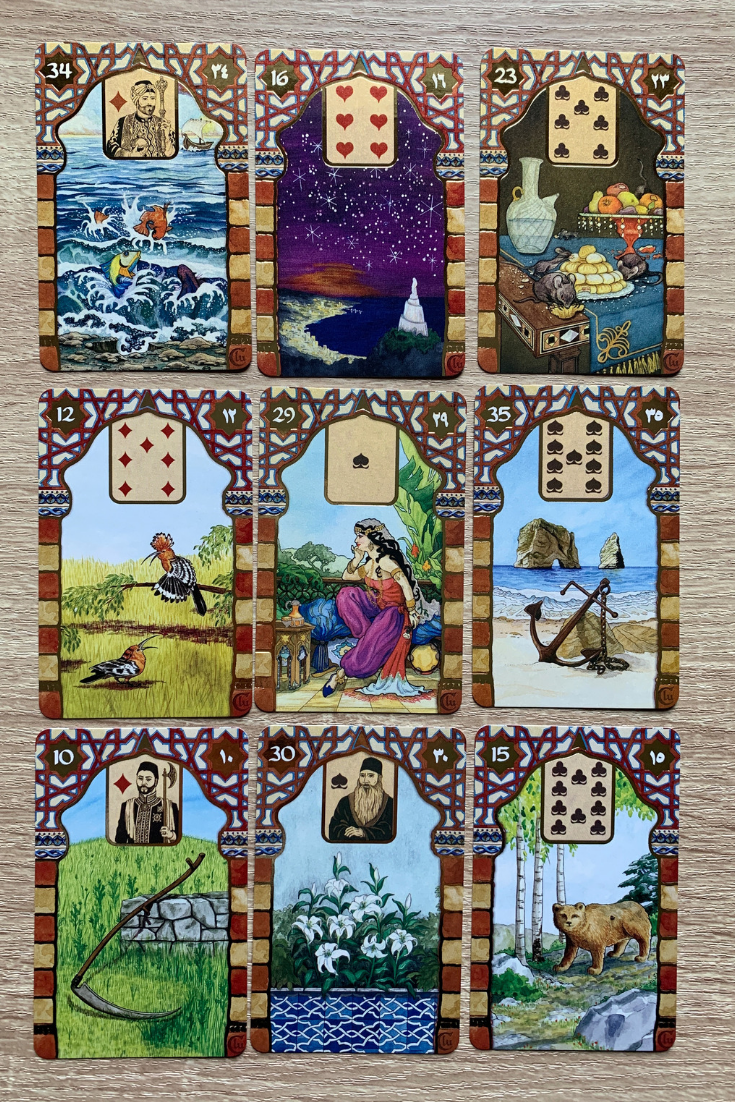 You can use spreads to tell the time with your Lenormand card deck. Love this deck? Purchase it here !