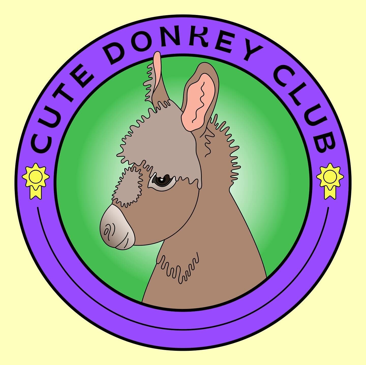 🎀 cute donkey alert 🎀

not sure if this is a logo or illustration for @cutedonkeyclub, I think it might be a little bit of both!

speaking of logos&hellip;I plan to post more in the near future. I&rsquo;ve done some cool stuff in the past and I&rsq