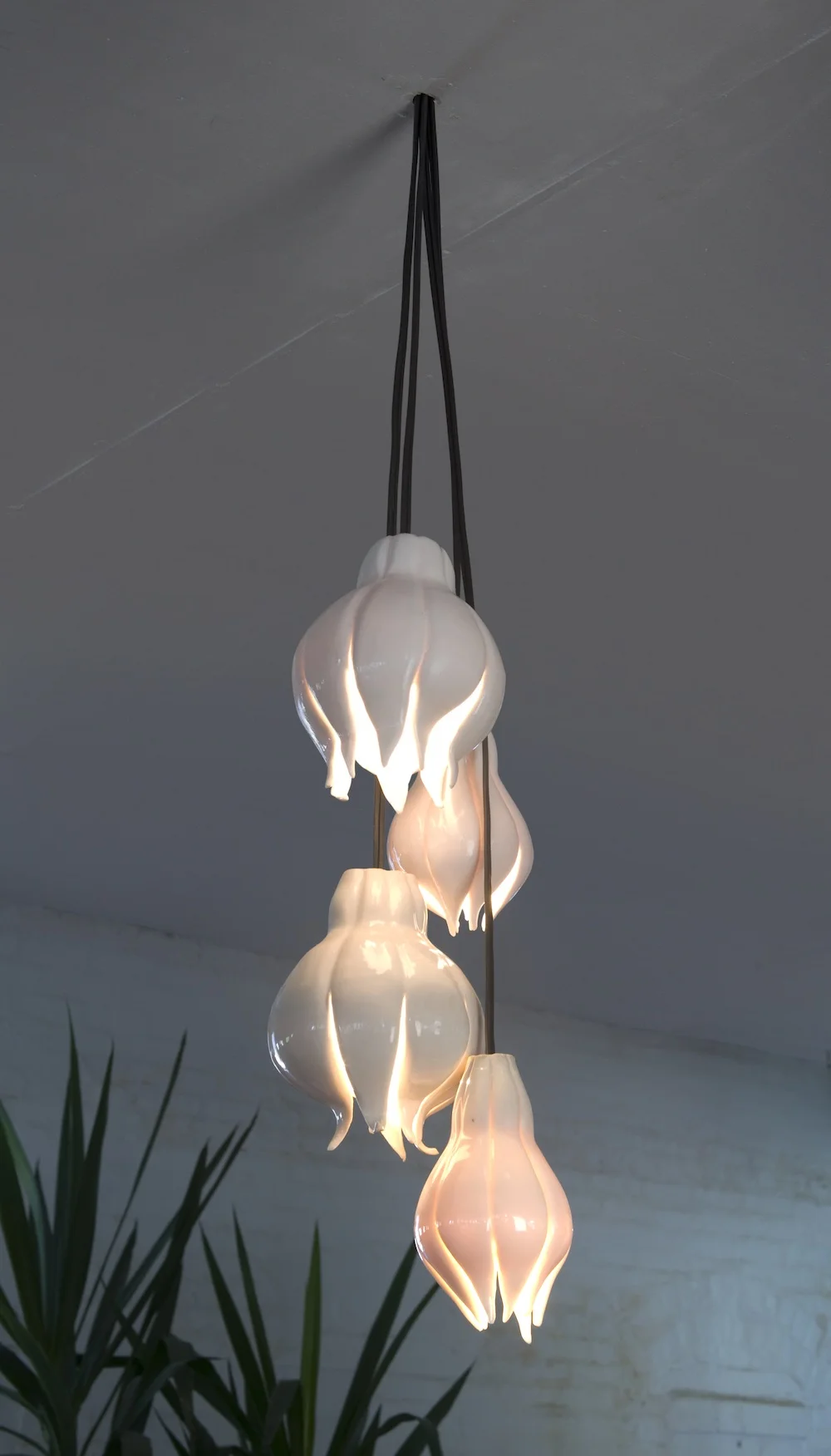 Fuschia Bud Chandelier