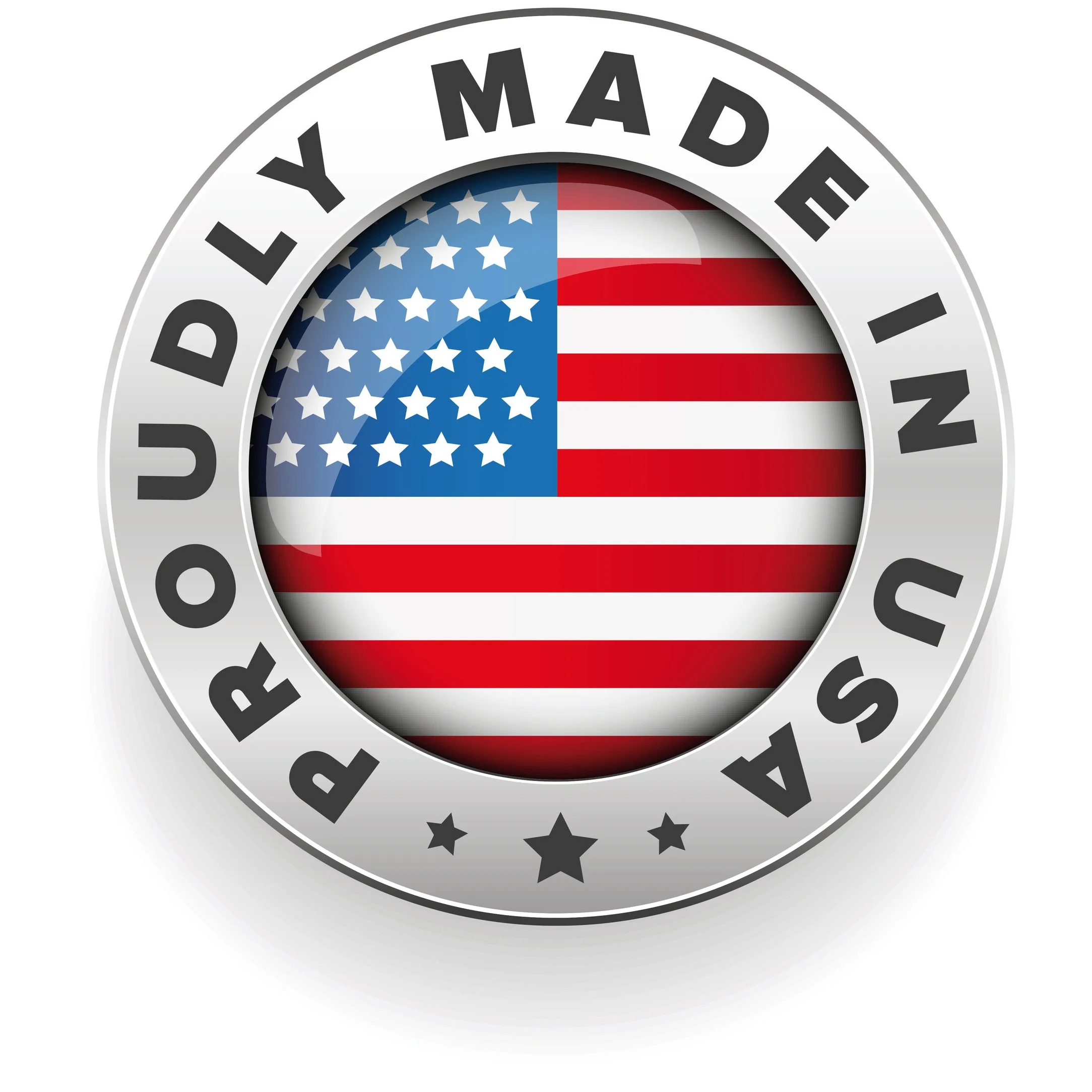 Proudly made in USA badge