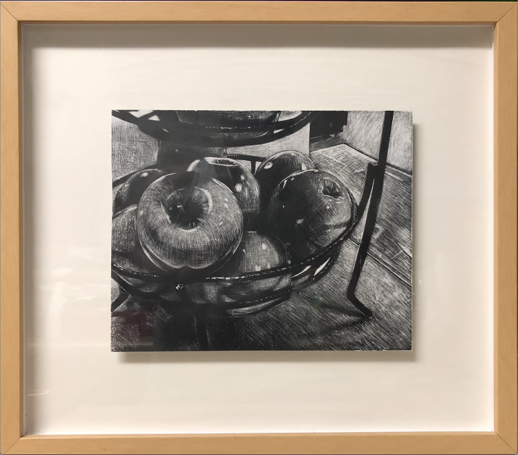 “Apples” 2015Scratchboard, 8 in x 10 in