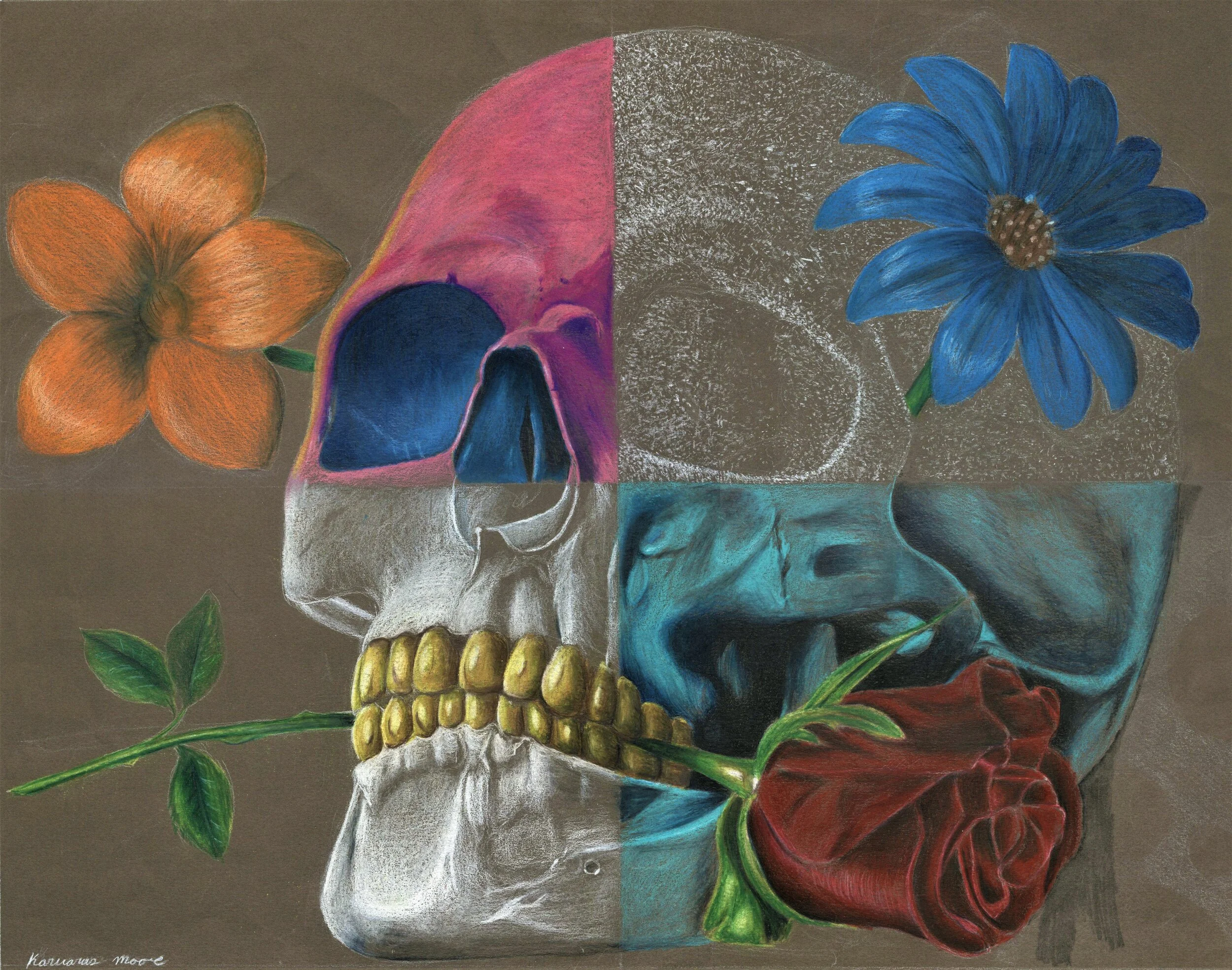 “Peace Love Joy”, 2016Colored Pencil on Paper, 18 in x 24 in