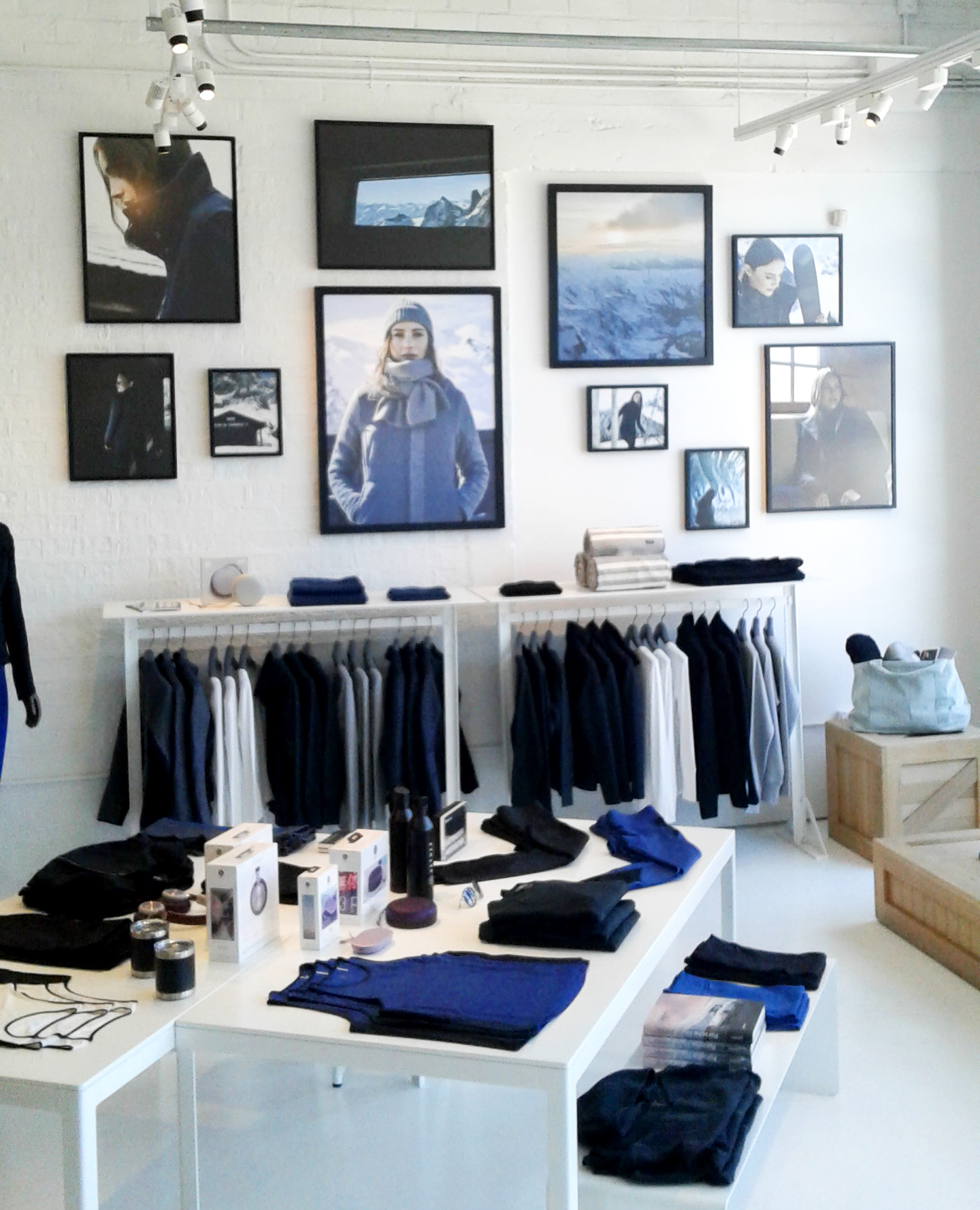 Gallery wall in retail store