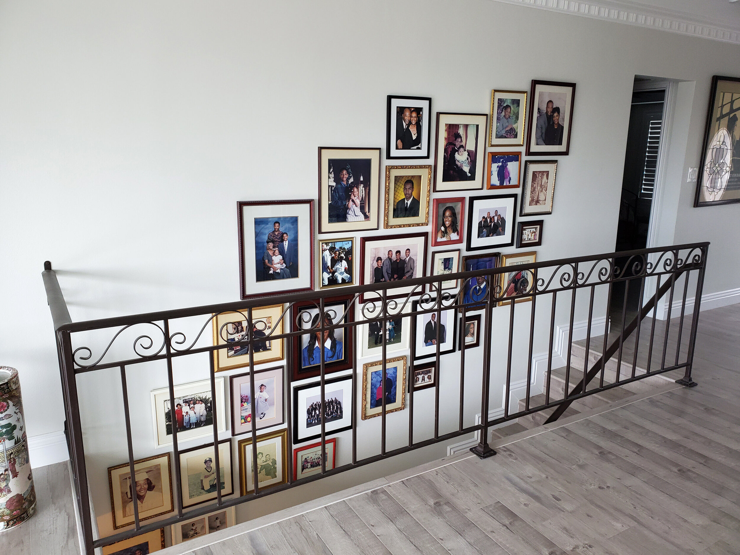 Stairwell Photo Gallery Wall