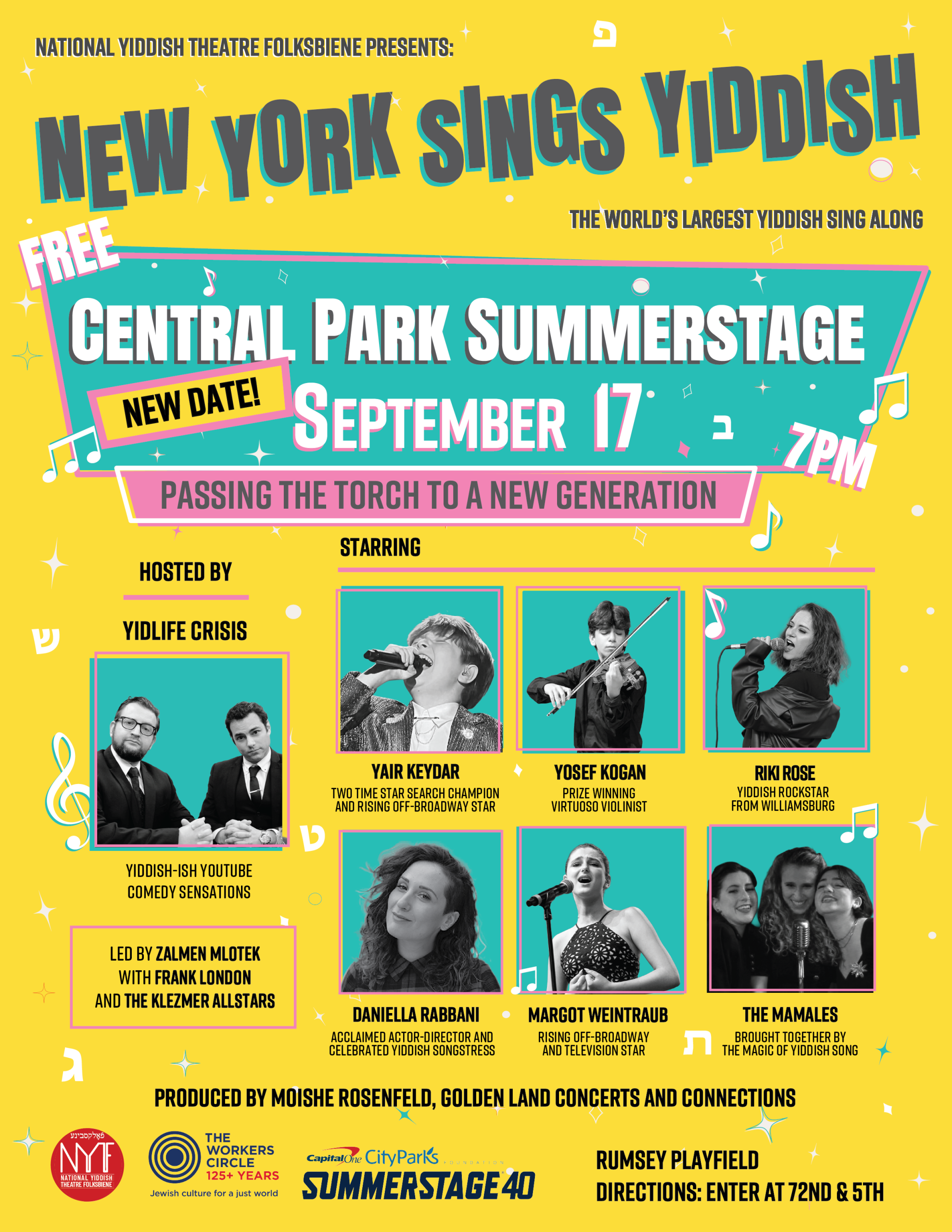 **RESCHEDULED** New York Sings Yiddish at Central Park SummerStage