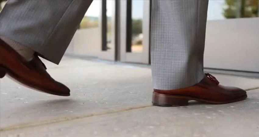 CUSTOM Marion Slip On Tassel Loafer in Walnut Brown by M Andrews Sartorial Luxury Collection
