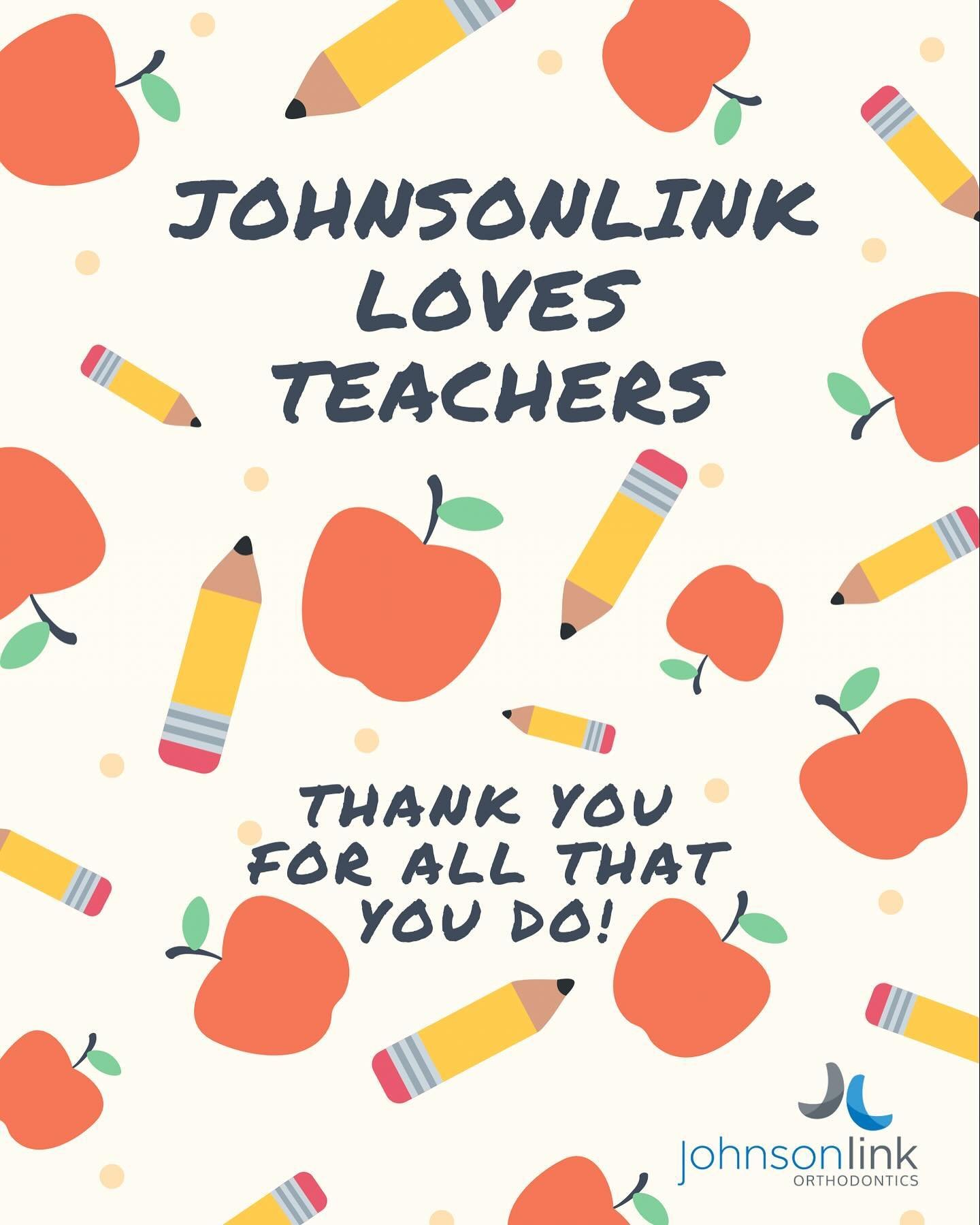 Happy Teacher&rsquo;s Day🍎✏️ ⁣
⁣
Because we appreciate all you do to help in the education and growth of students, we extend a 10% courtesy on Orthodontic Treatment for all Teachers and Educators. ⁣
&bull;⁣
&bull;⁣
&bull;⁣
#Invisalign #Johnsonlinkor