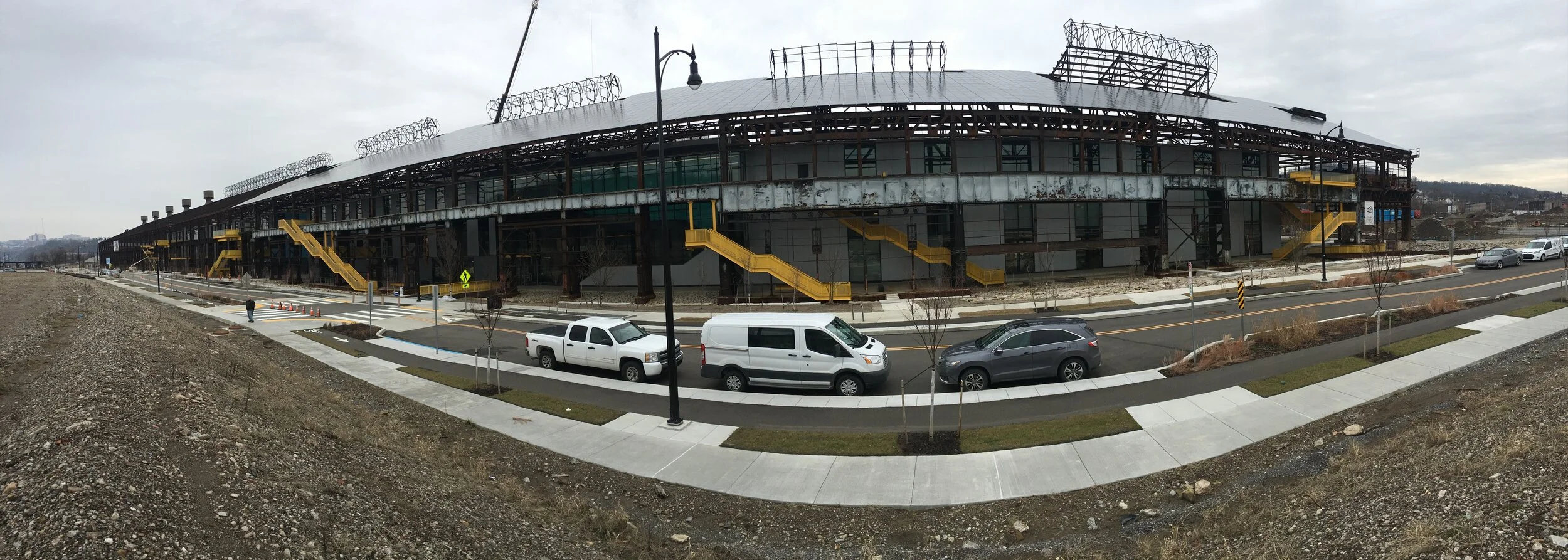  A 2 megawatt solar array wrapping the skeleton of an old steel mill in Pittsburgh, PA 