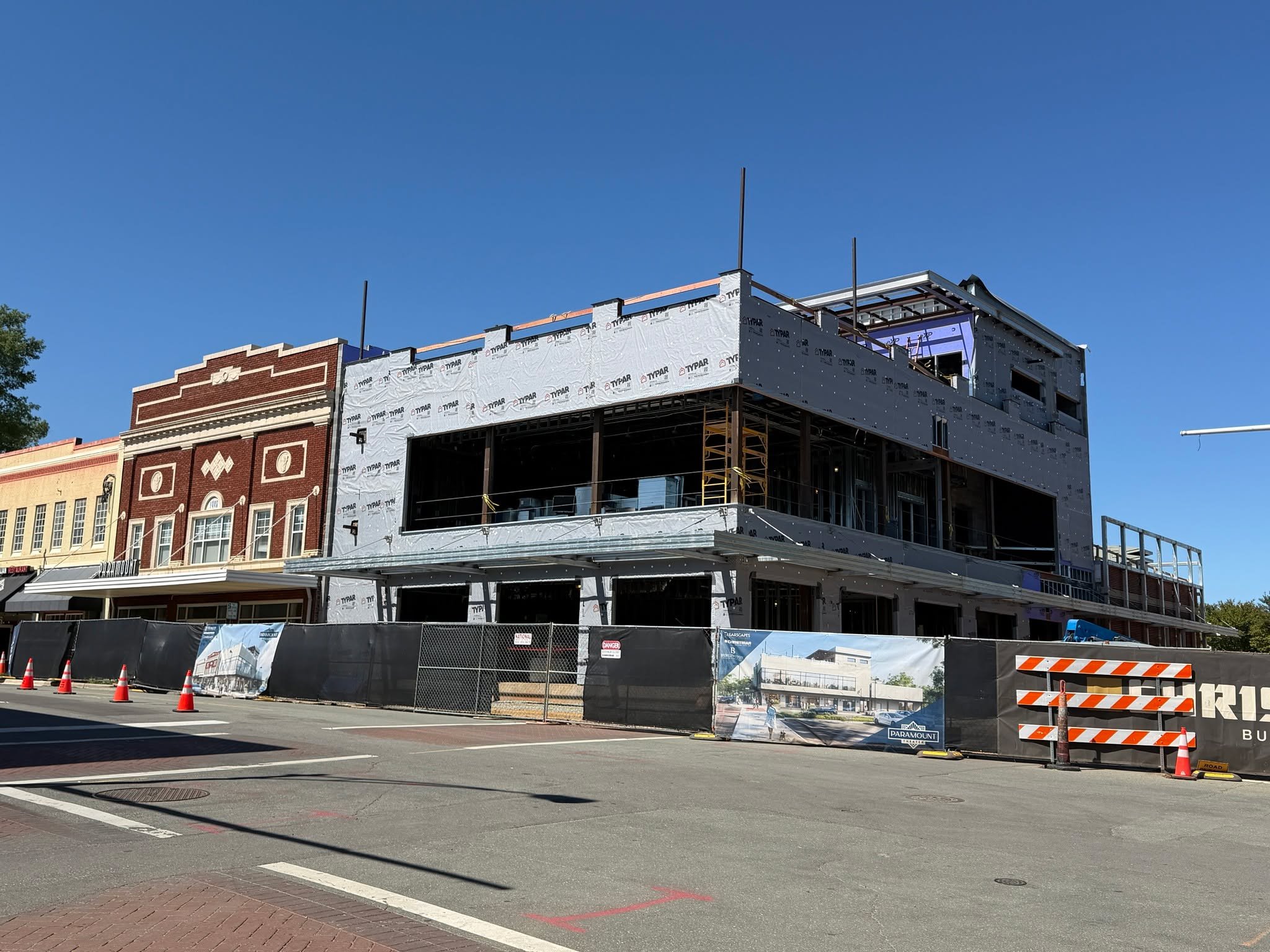 Downtown Burlington is continuing to take shape.

Construction is moving quickly on the Paramount Theater Expansion, and the transformation is becoming more visible by the day.

We are excited to see this historic space evolve with new gathering spac