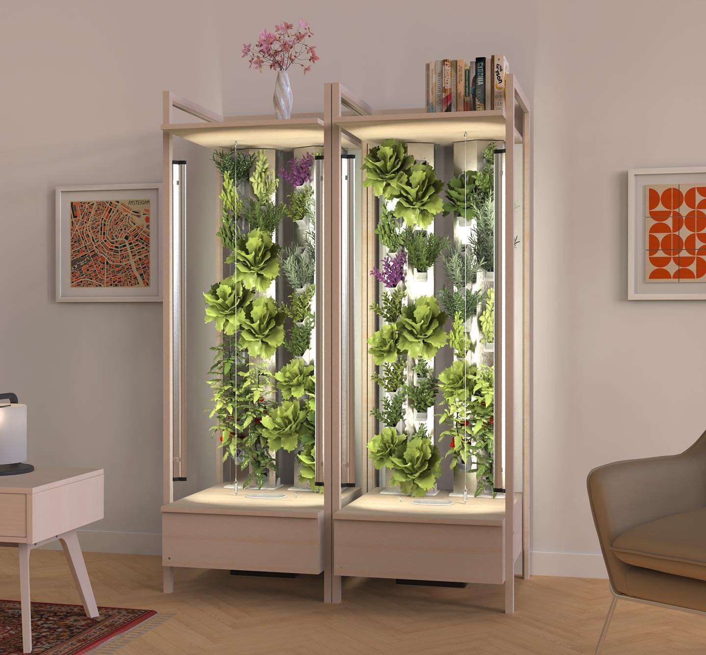 Our latest design project for @producedforall launched today. Hydroponic gardening made simple and stylish. 
&bull;
&bull;
&bull;
#hydroponics #gardening #design #industrialdesign #keyshot #furnituredesign #atlanta