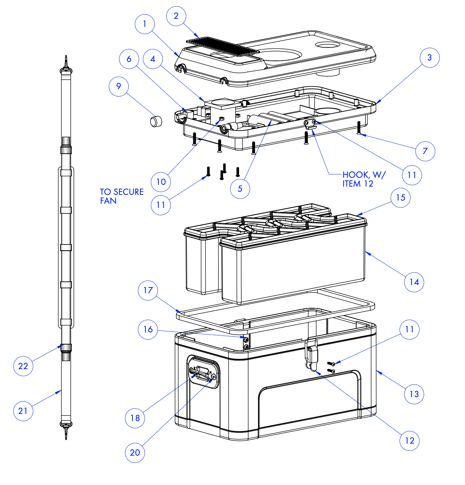 Fully detailed 3D models and 2D drawings for production.