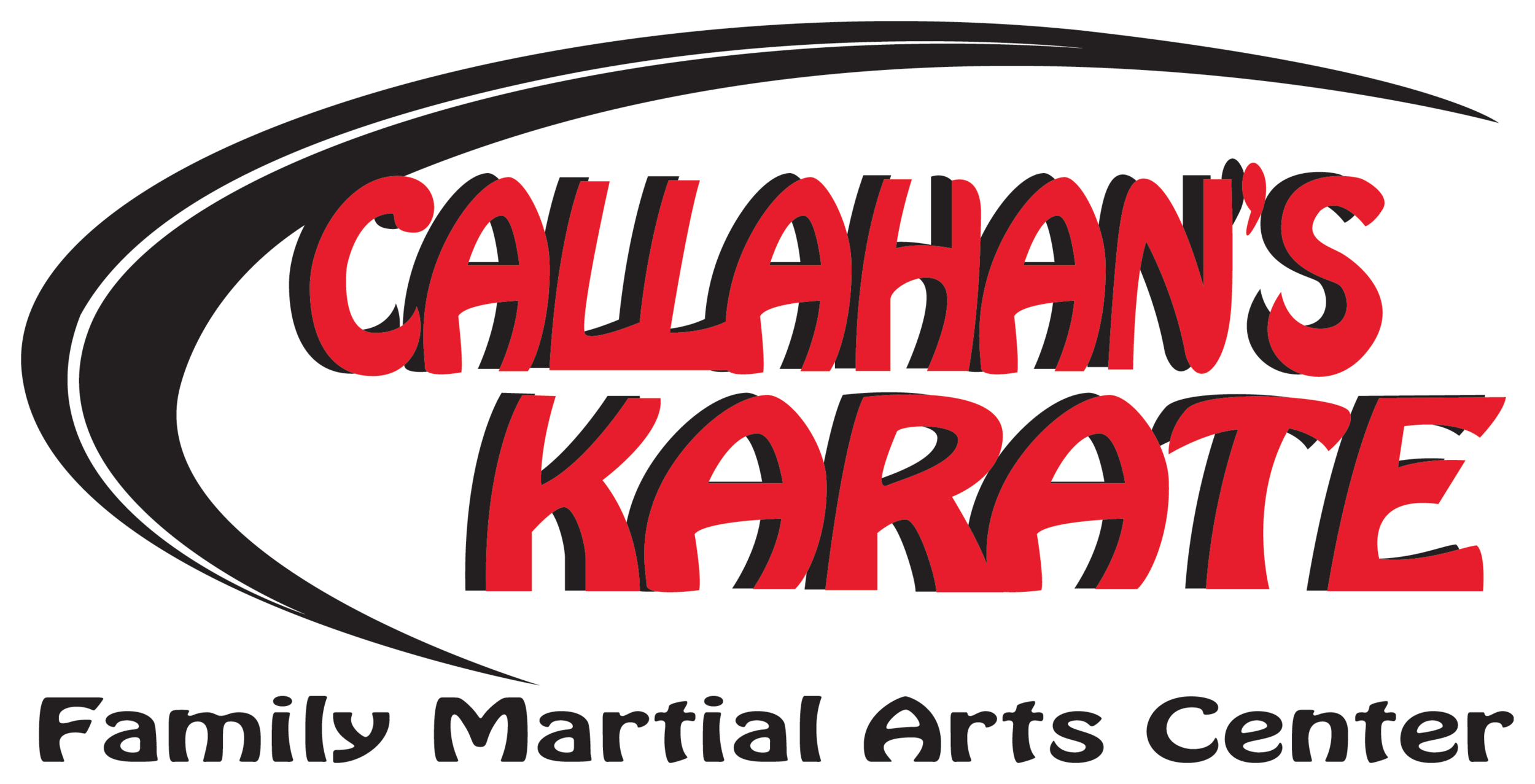 Callahan's Karate Family Martial Arts Center logo with bold red and black text.