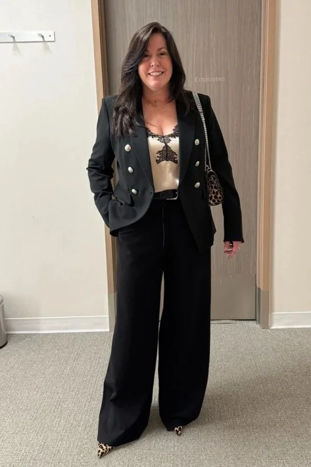 Executive client outfit styled by a trusted wardrobe stylist