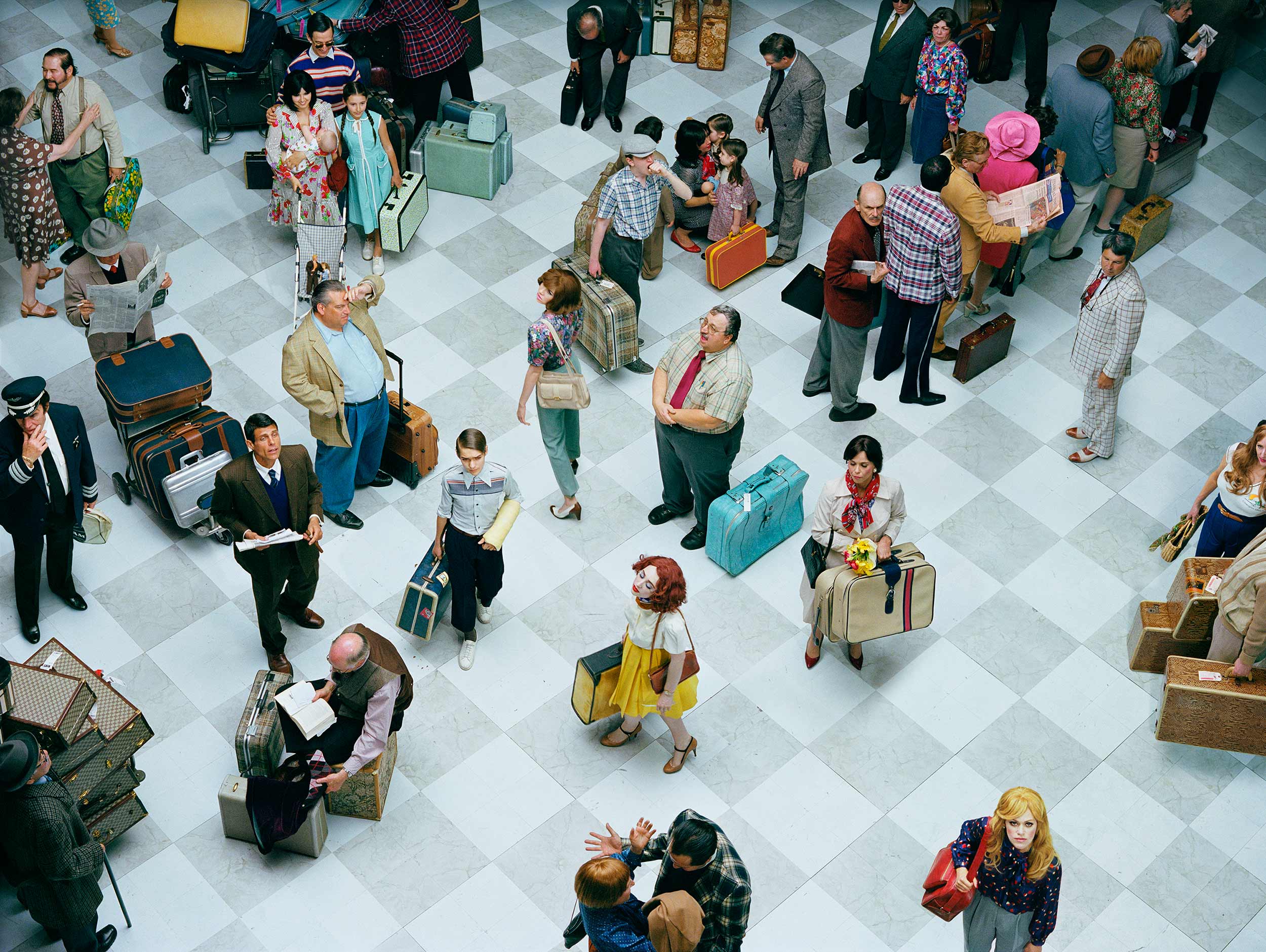   Face In The Crowd   Crowd #7 (Bob Hope Airport),  2013 59.5 x 79 inches 