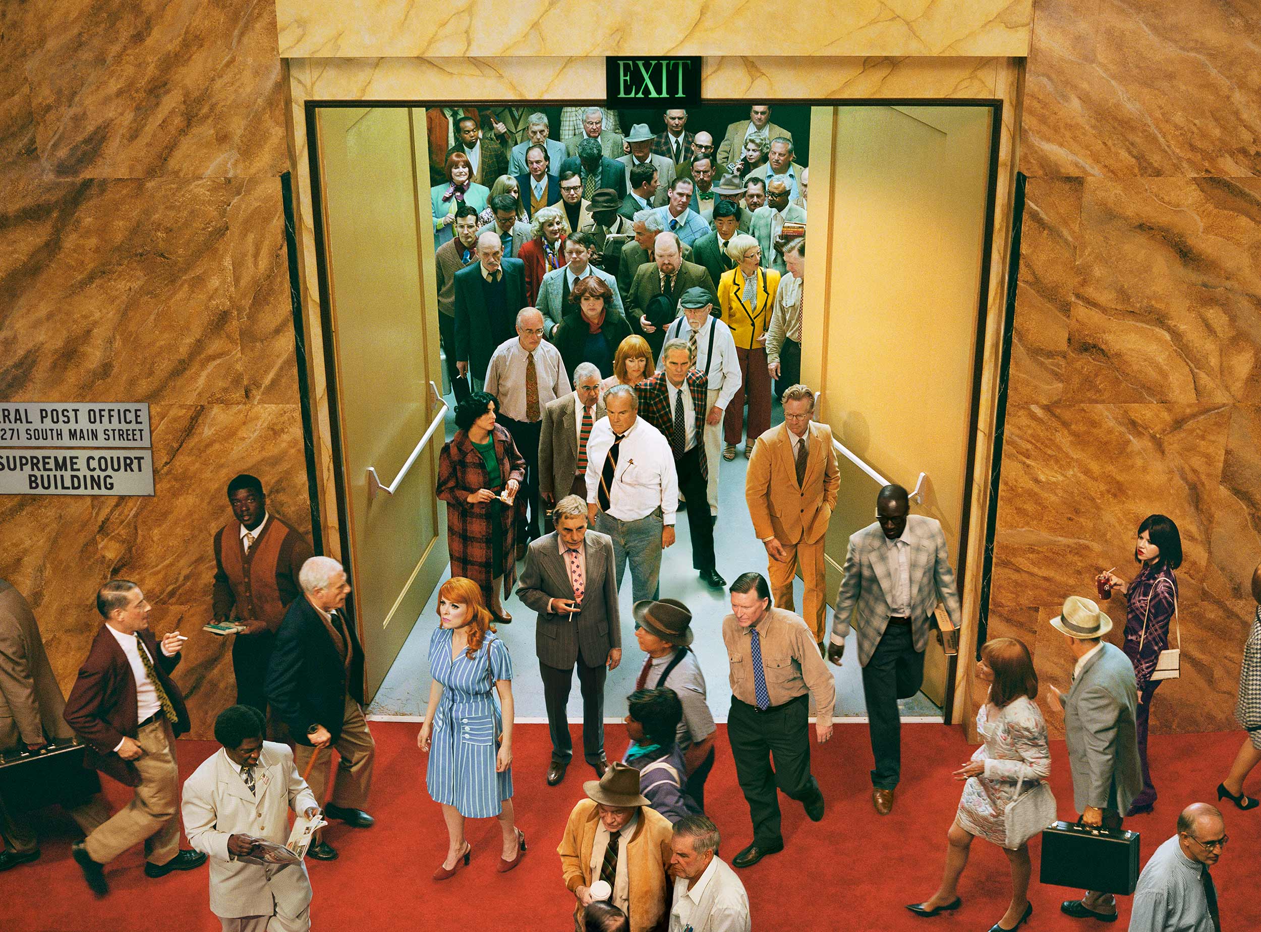   Face In The Crowd   Crowd #8 (City Hall),  2013 59.5 x 80.5 inches 