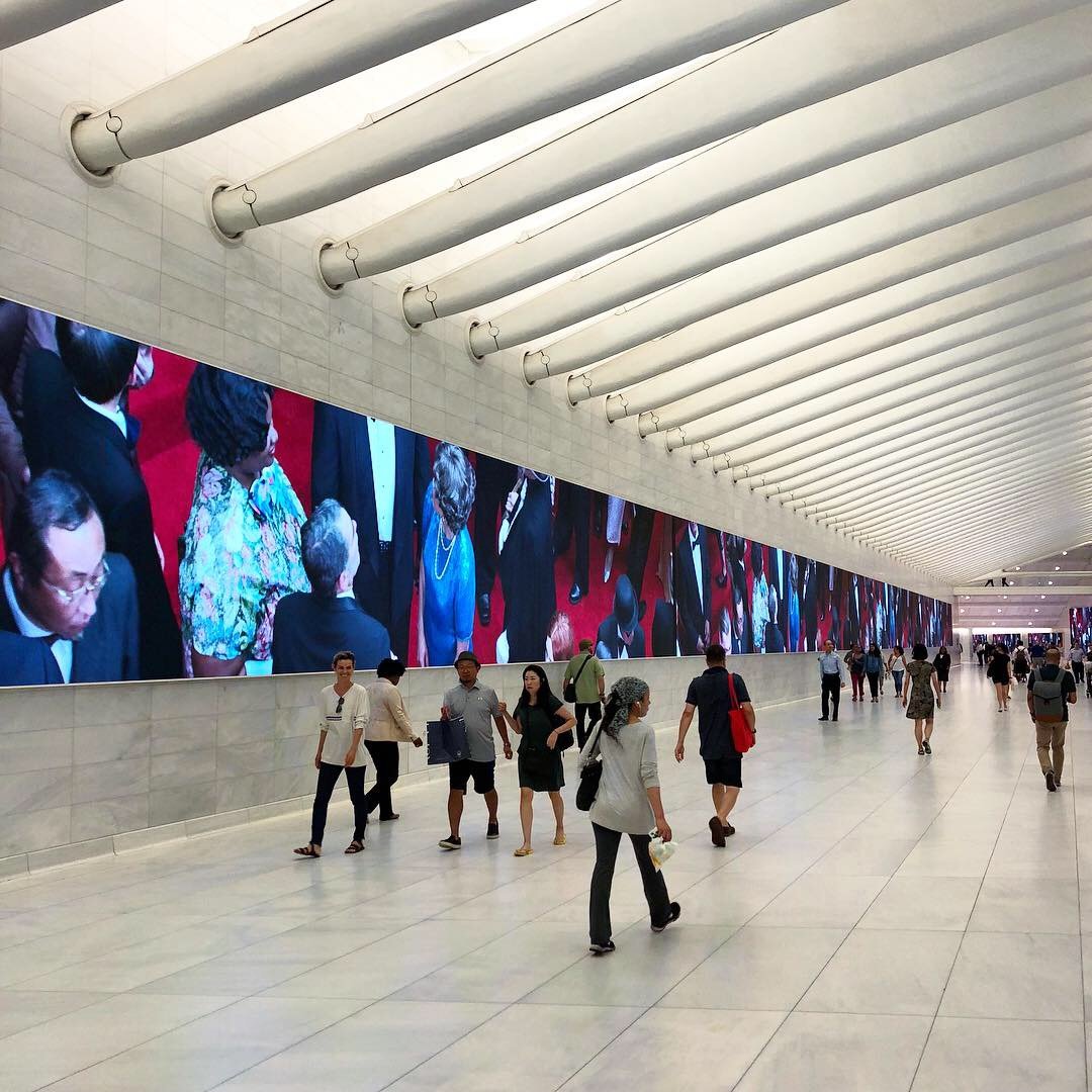  “ Face in The Crowd (2014) (Excerpt) ”  Art Production Fund, Westfield World Trade Center &amp; Century City, New York, NY and Los Angeles, CA.  September 15 - October 15, 2018. 