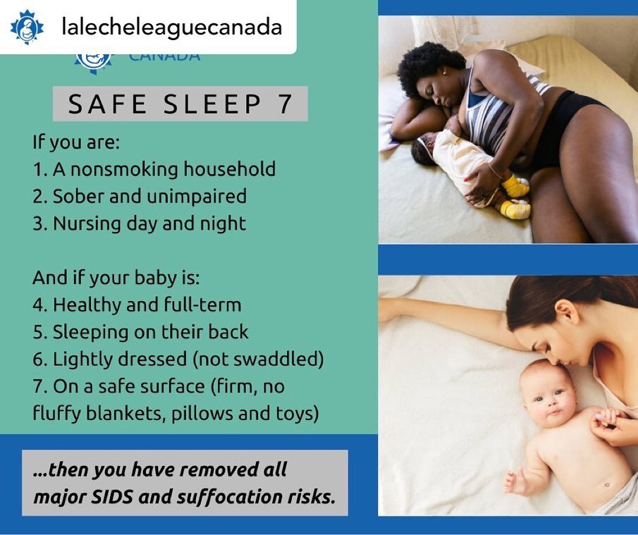 Wonderful co-sleeping posts from @lalecheleaguecanada and @happycosleeper - Bedsharing/Co-sleeping is practiced all over the work - the resources Sweet Sleep by Diane Wiessinger, Diana West, Linda J. Smith, and Teresa Pitman; and Safe Infant Sleep  b