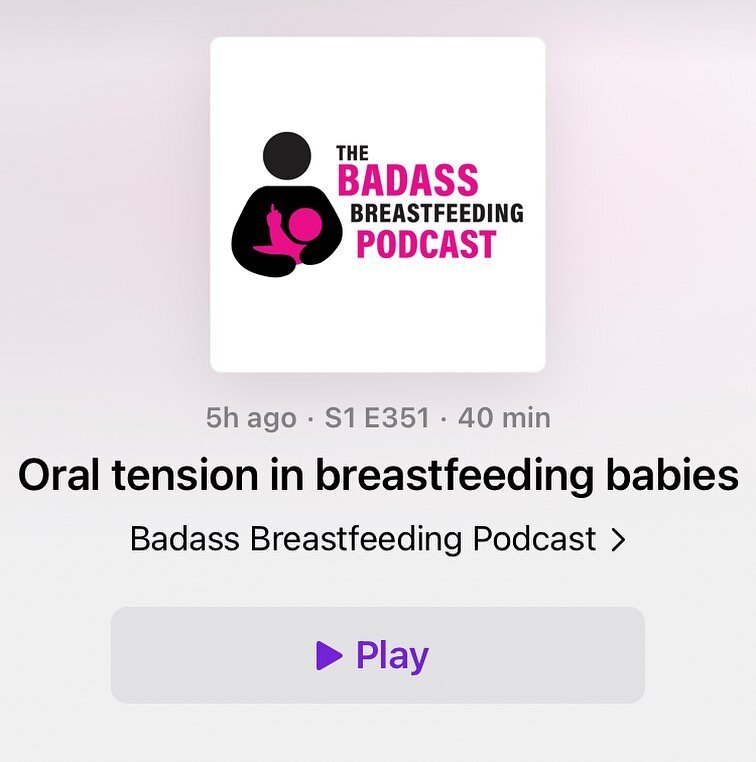 Thank you so much to @thebadassbreastfeeder for the shoutout to my writing on oral/body tension in their excellent episode on oral tension. 

As I write on my site (link in bio, then go to resources, then go to lactation and feeding) - the uterus is 