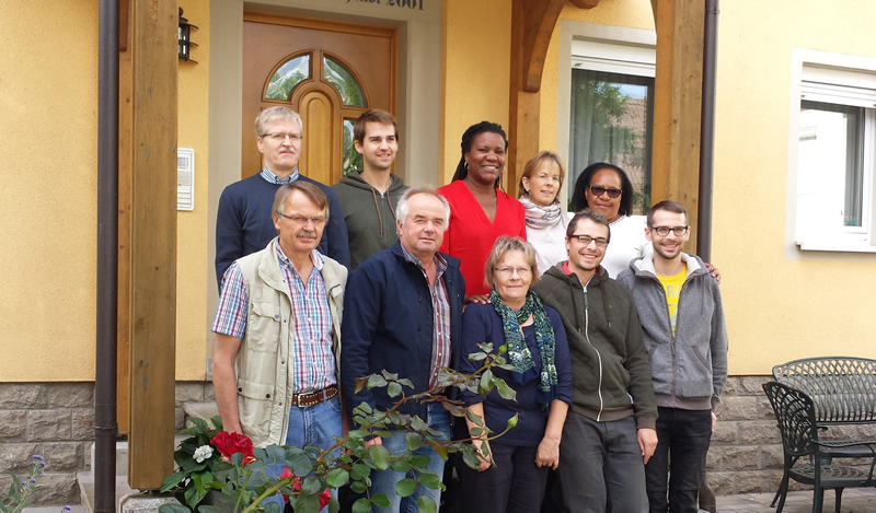  The lineup - Yohanis next to his brother, sister (behind) and parents, a cousin, uncles, Malayka and her mom   